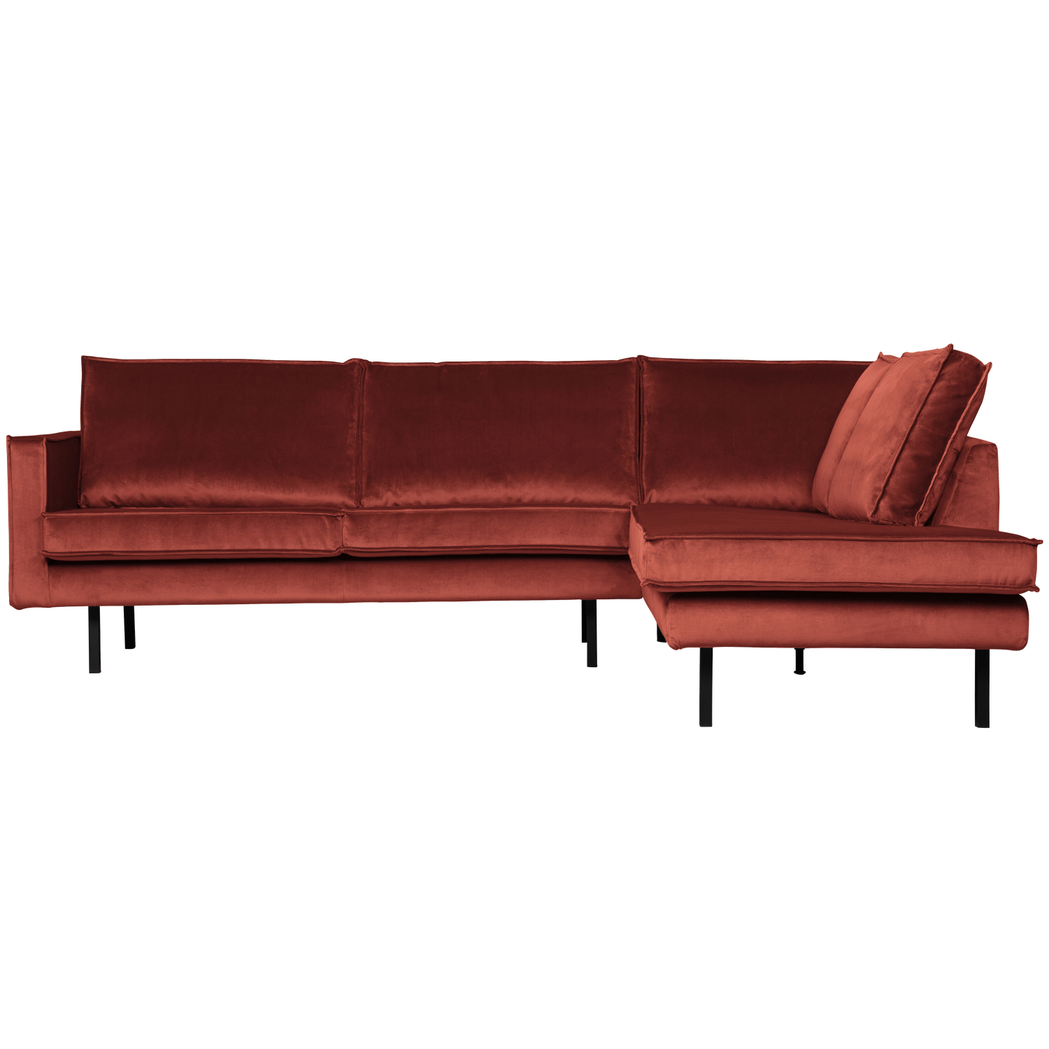 Kampinė sofa RODEO, dešinė, Chestnut veliūras