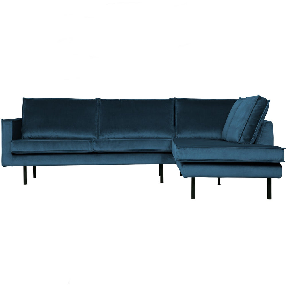 Kampinė sofa RODEO, veliūras, mėlyna