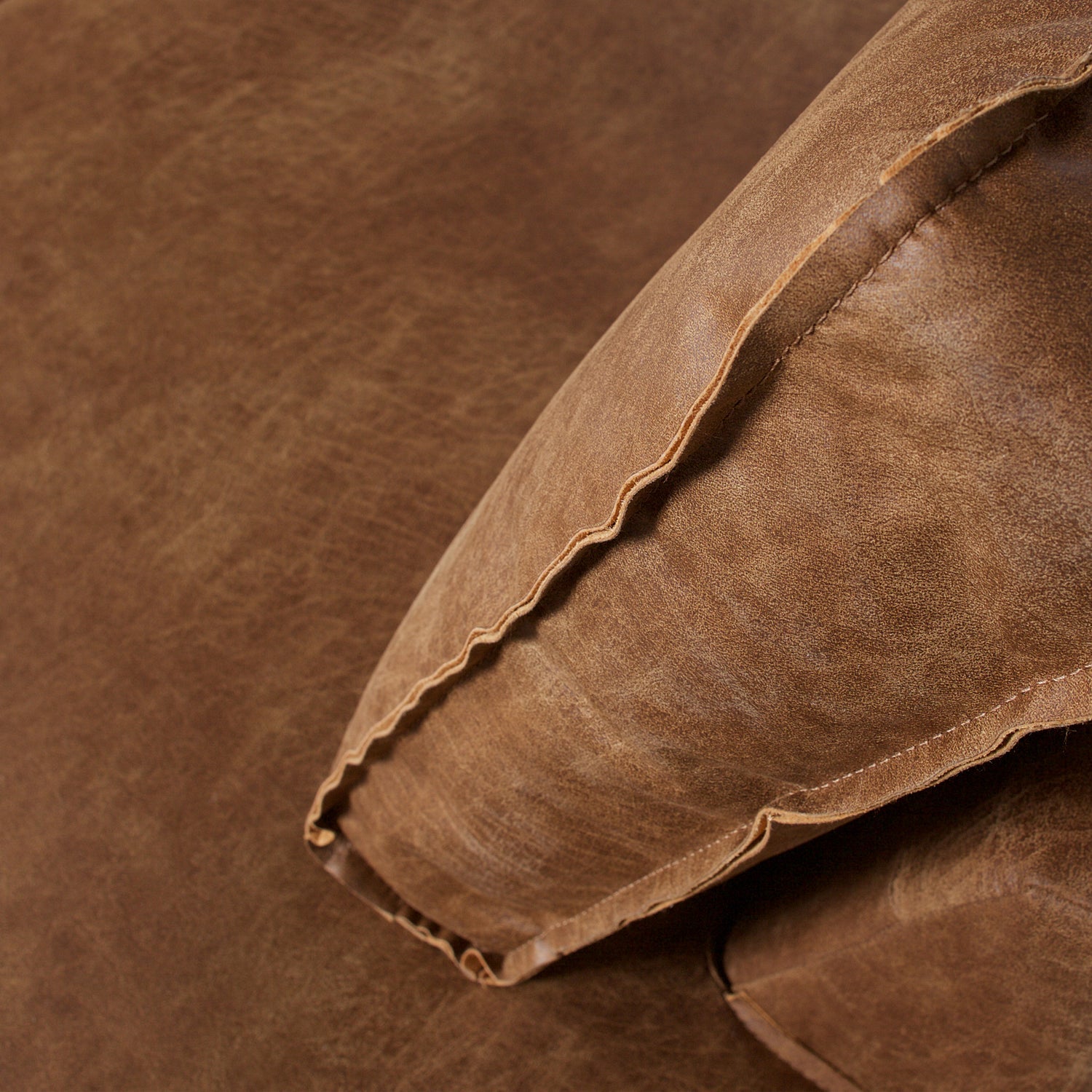 Kampinė sofa RODEO, dešinė, eko oda, konjako