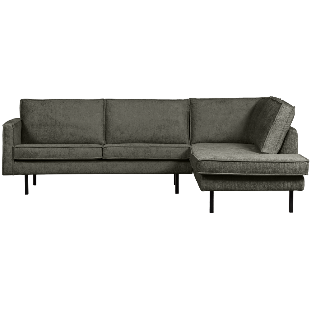 Corner sofa RODEO, right-hand, velvet, Frost
