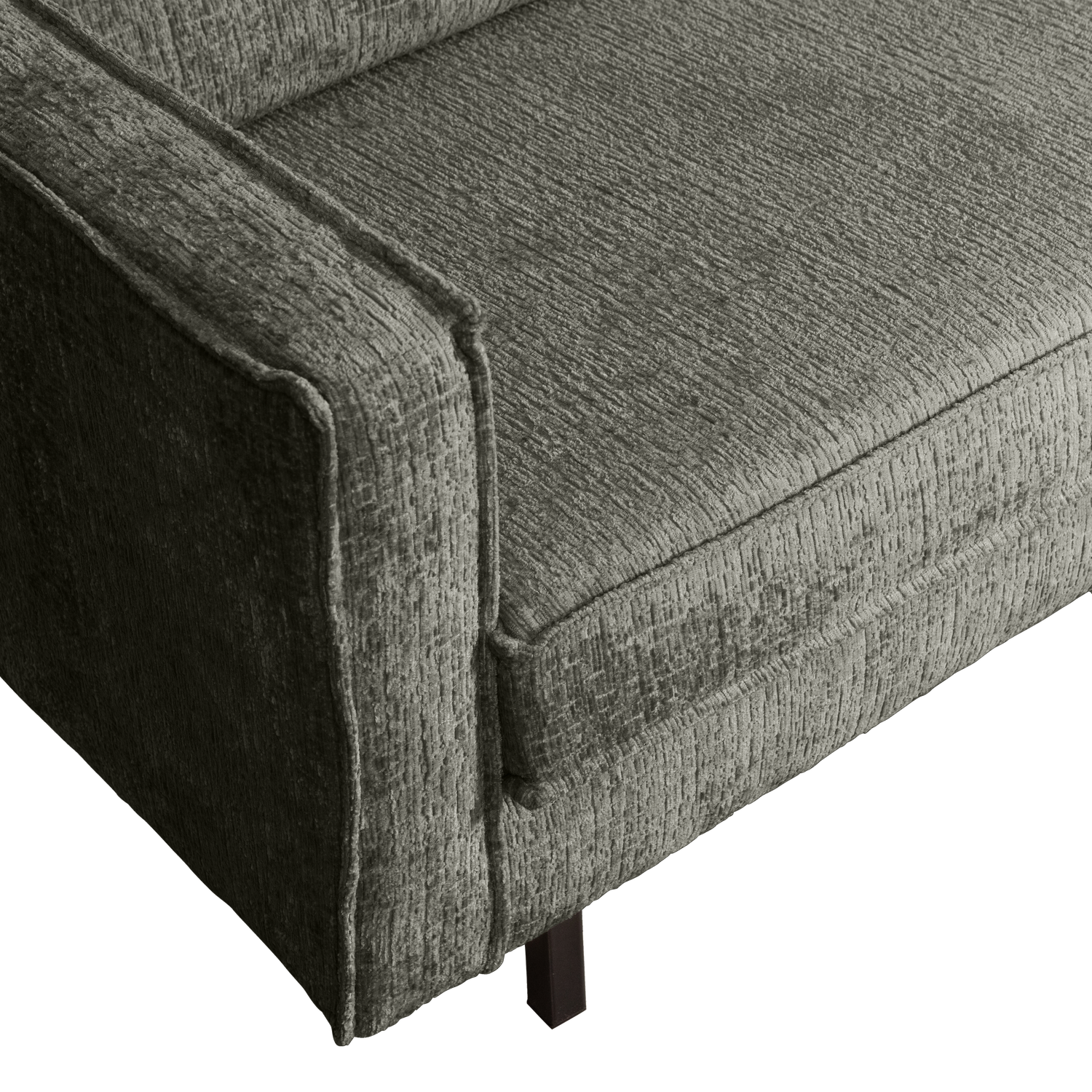 Corner sofa RODEO, right-hand, velvet, Frost