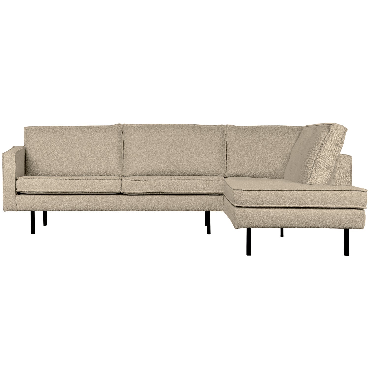 Corner sofa RODEO, right, bouclé, beige