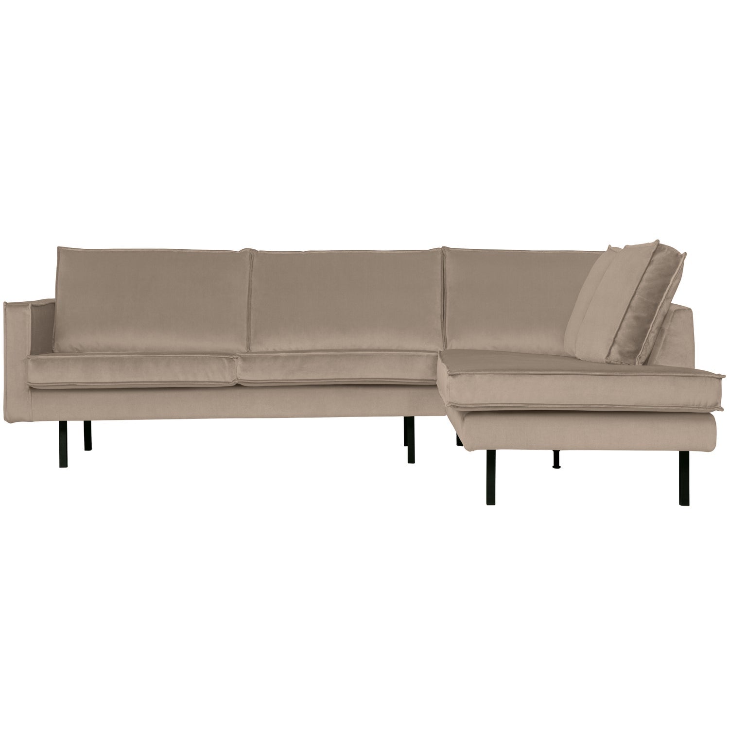 Kampinė sofa RODEO, dešinė, veliūras, Khaki