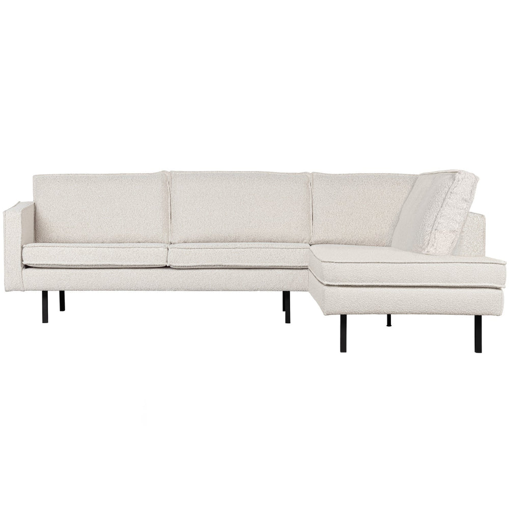 Corner sofa RODEO, right, boucle, natural