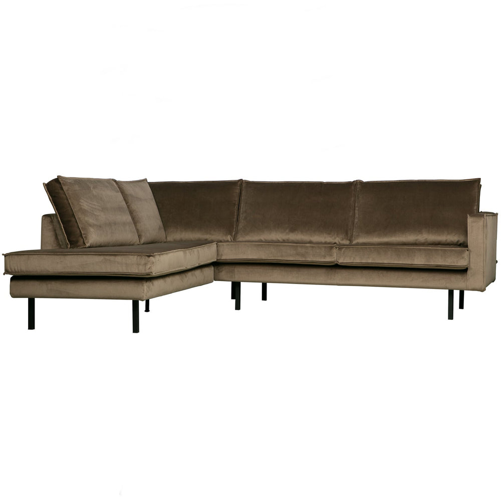 Kampinė sofa RODEO, kairė, Taupe veliūras