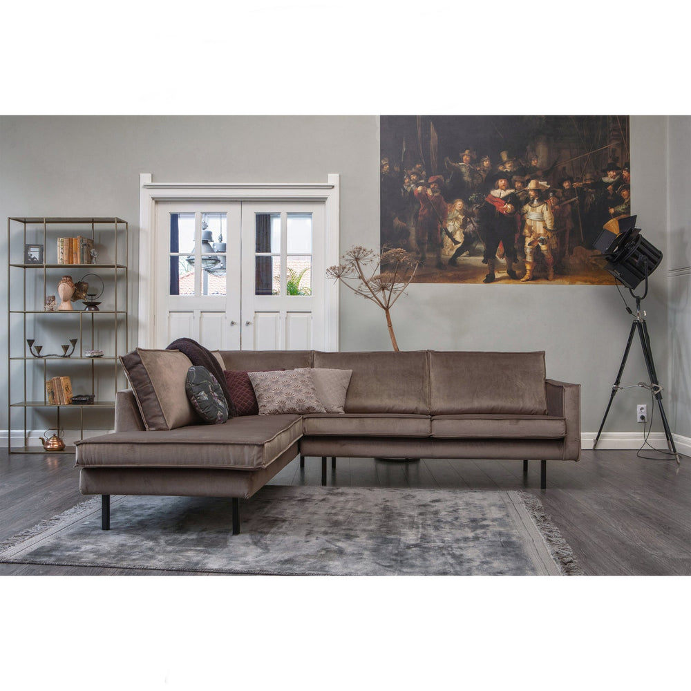 Kampinė sofa RODEO, kairė, Taupe veliūras
