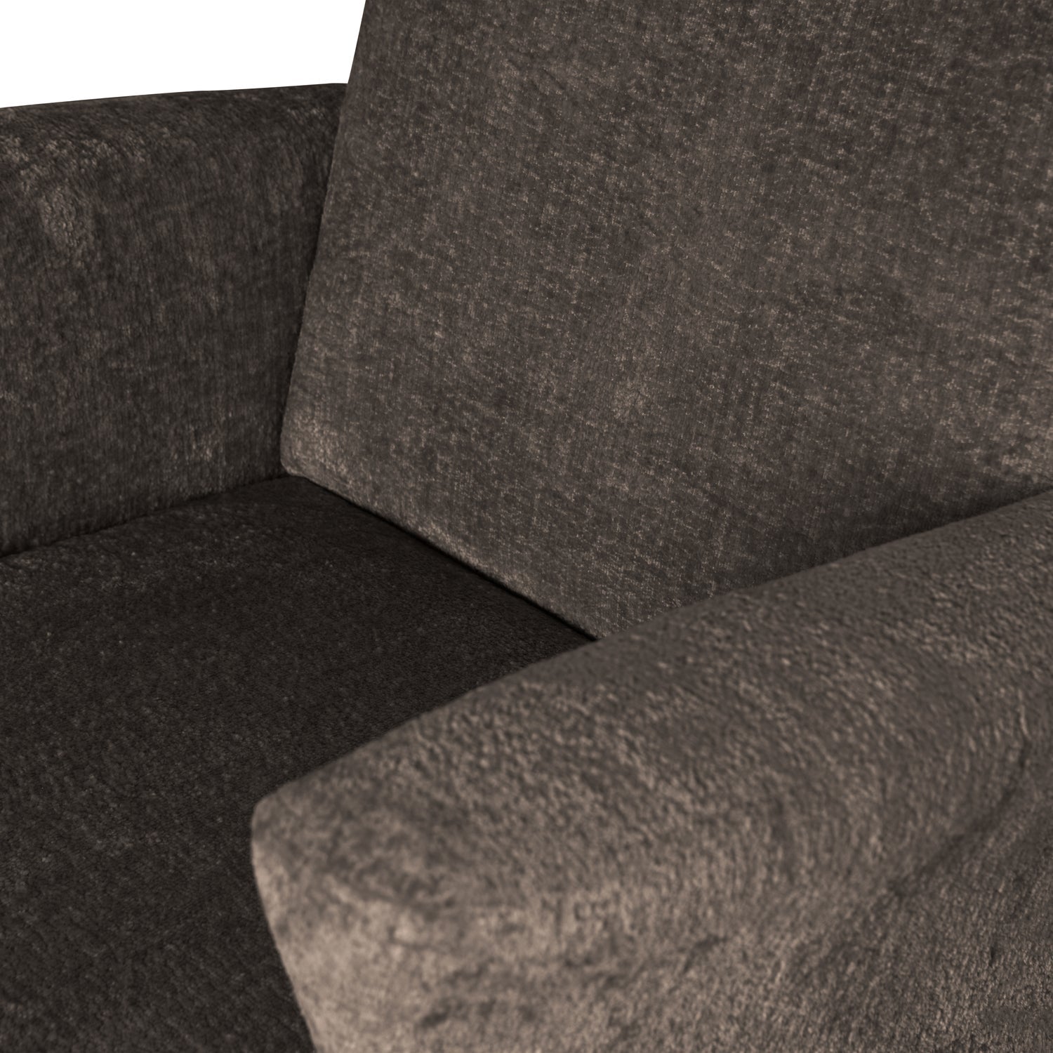 Fotelis MUSE, pilkai rudas audinys