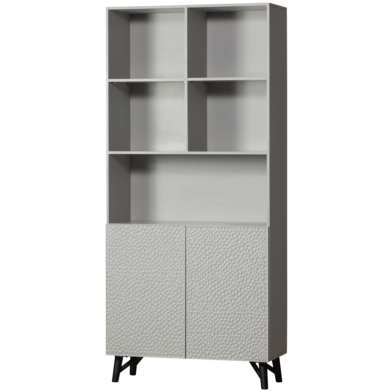 Spinta CARVED ORGANIC, 2 durys, miglos pilka