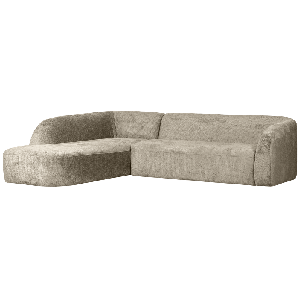 Kampinė sofa SLOPING, kairė, velvetinė Wheatfield