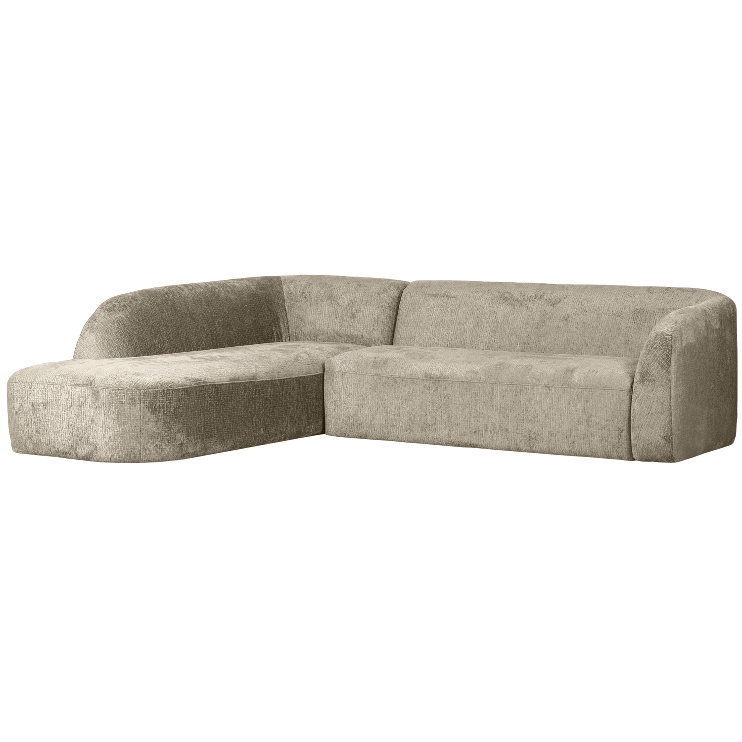 Kampinė sofa SLOPING, kairė, velvetinė Wheatfield