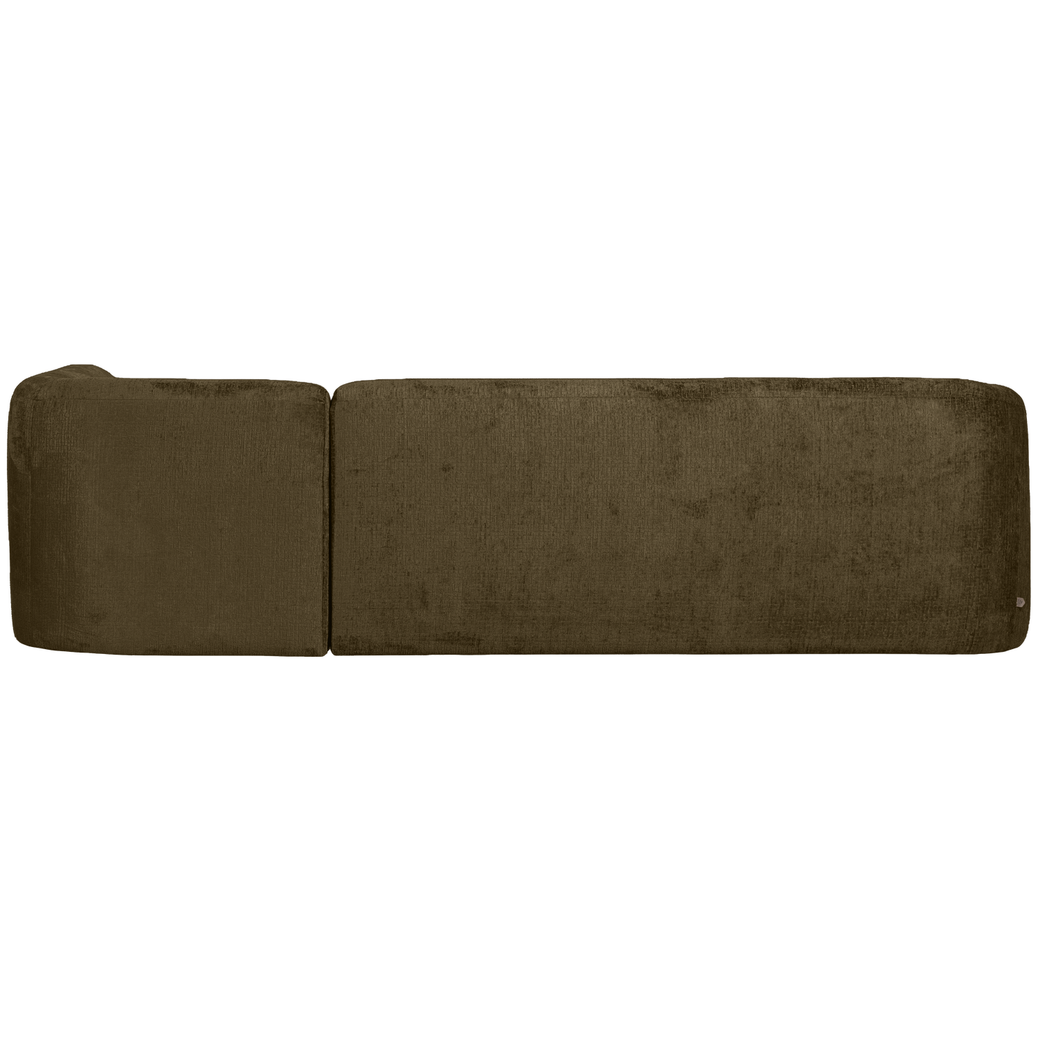 Corner sofa SLOPING, right, velvet, Bonsai green