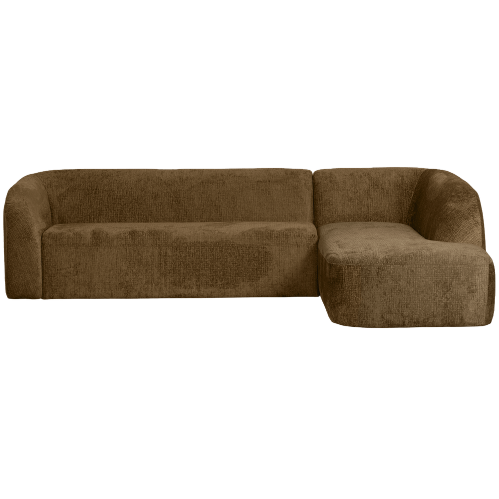 Corner sofa SLOPING, right, velvet, Brass