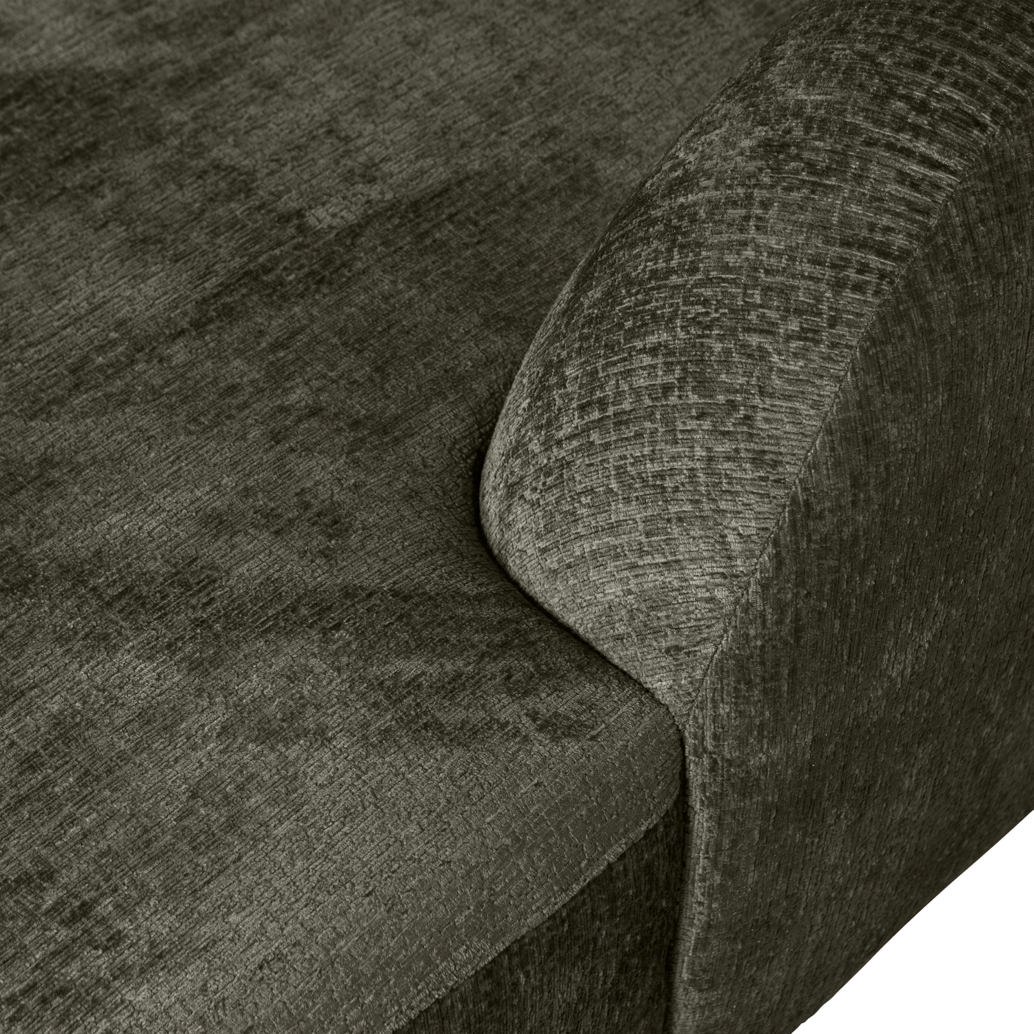 Stūra dīvāns SLOPING, labais, strukturālais velūrs, Frost