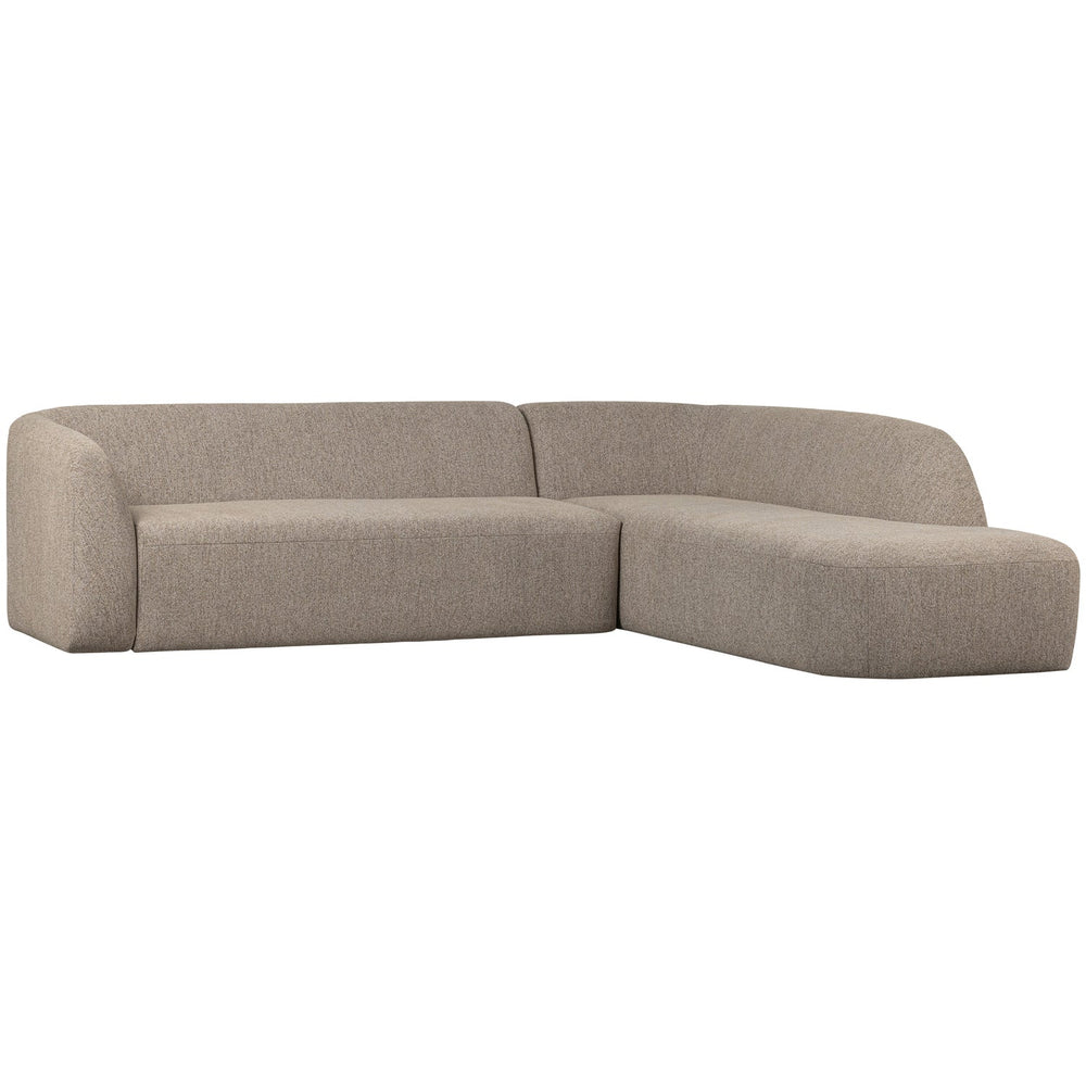 Corner SLOPING, right, velour, natural mélange