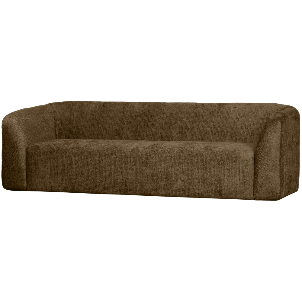 Three-seater SLOPING, textured velour, Brass
