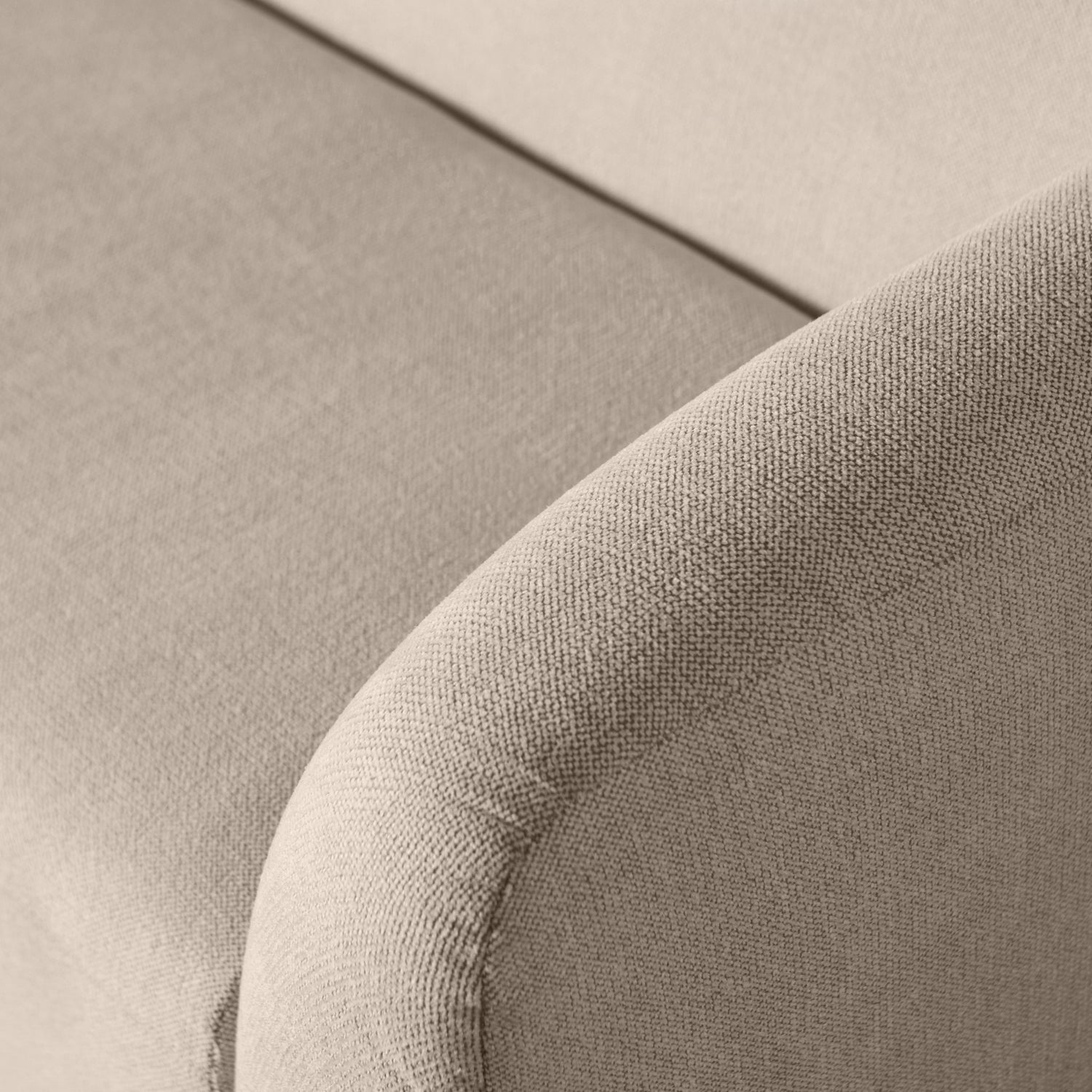 Three-seater SLOPING, velour, natural mélange