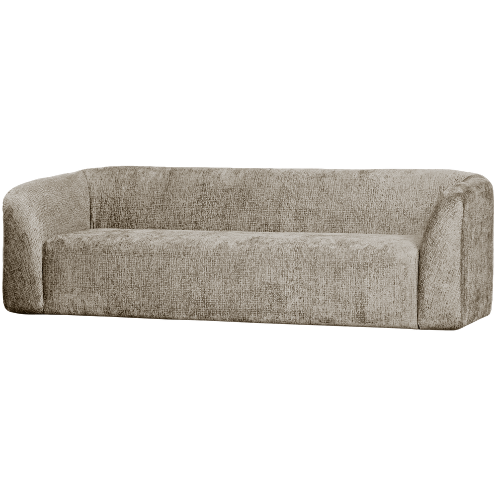 Three-seater SLOPING, textured velvet, wheat color