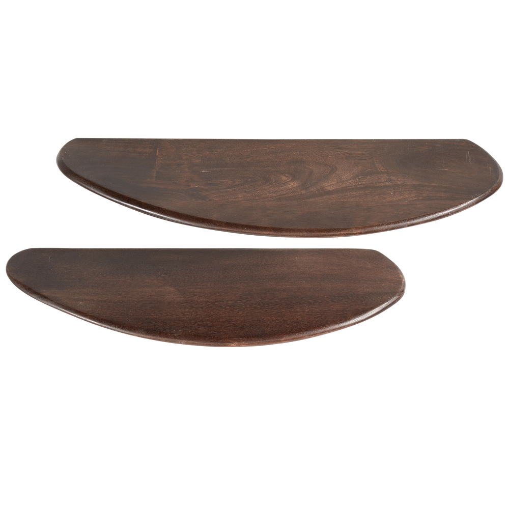 Wall shelves LAYER, 2 pcs, walnut color