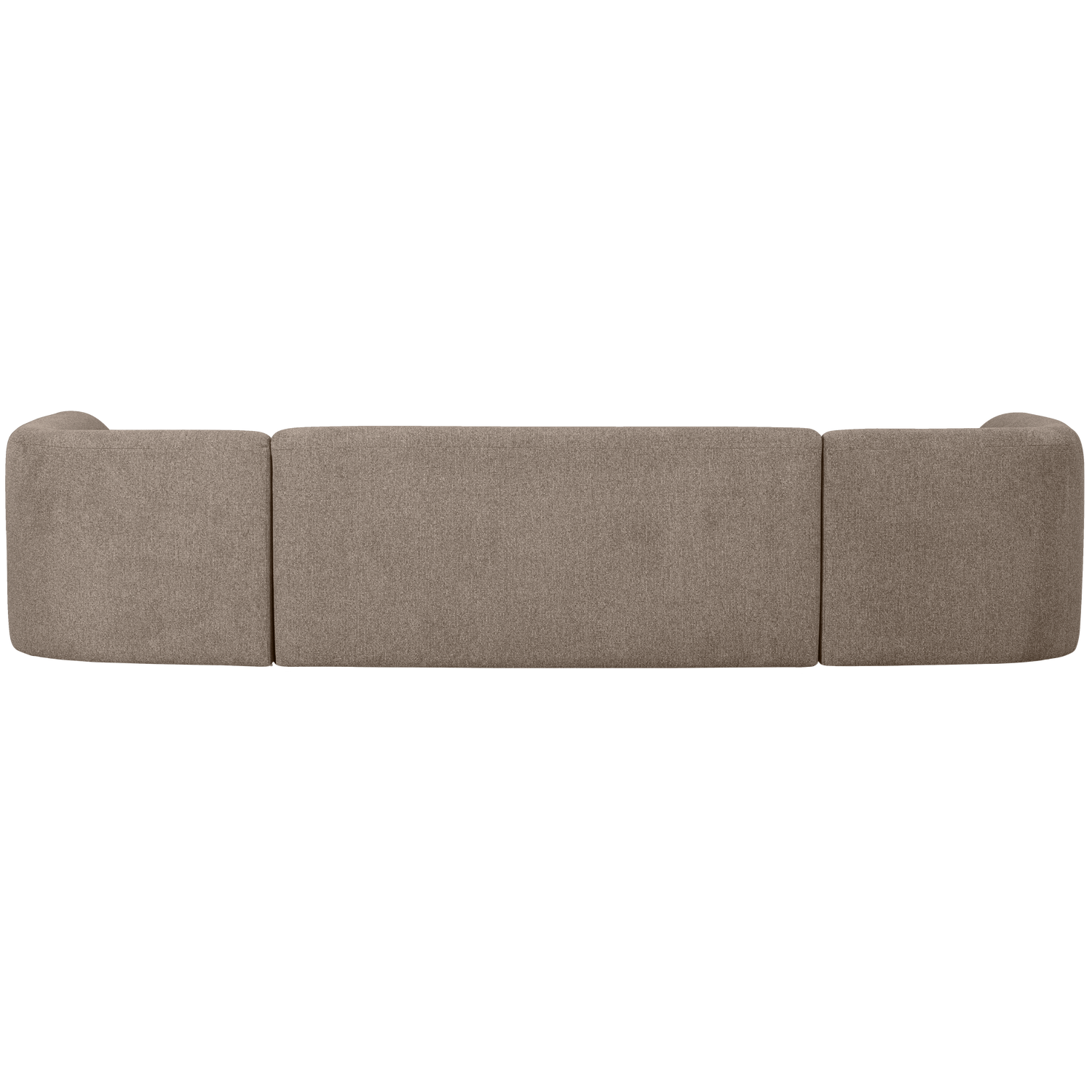 U-shaped SLOPING, velvet, light brown mélange