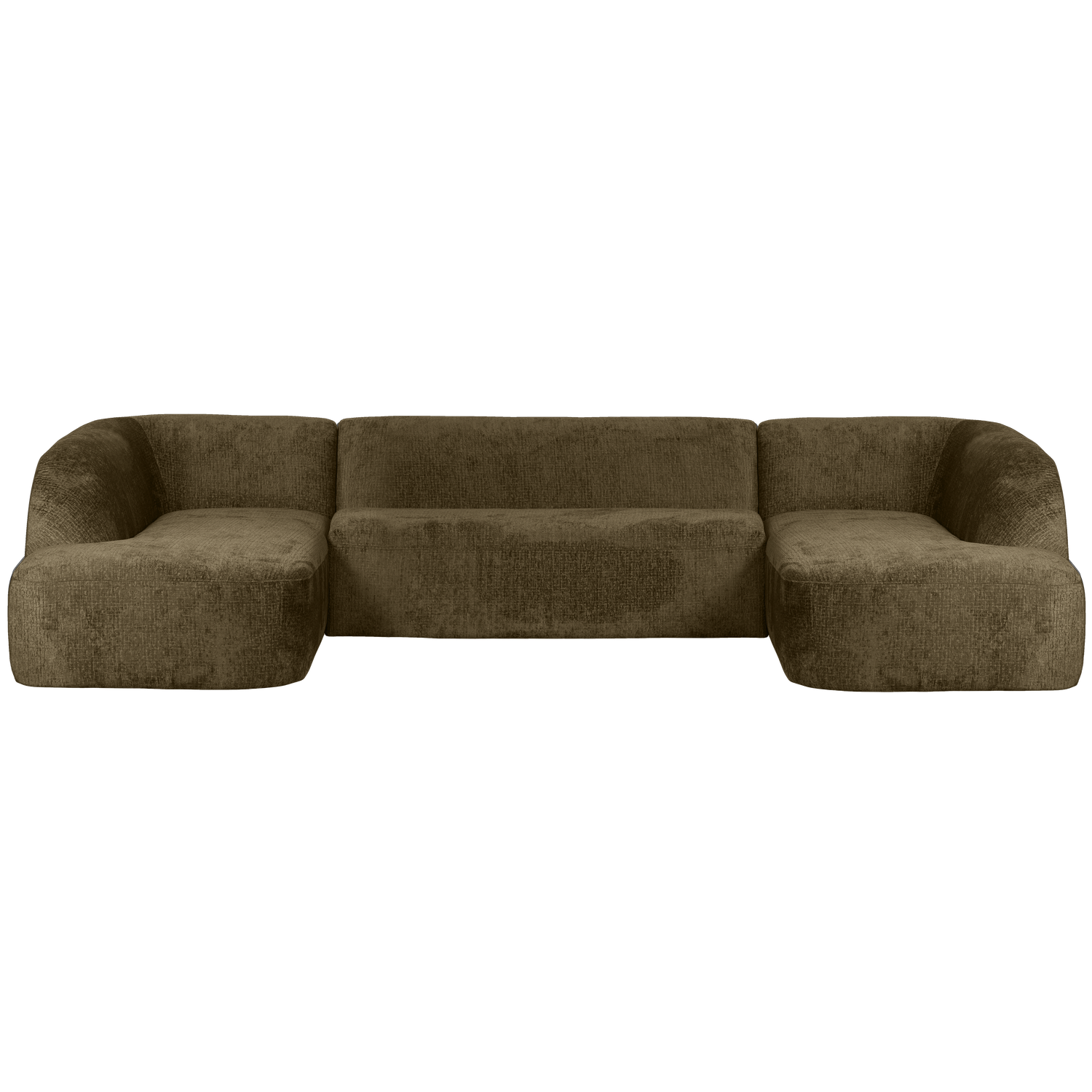 Sofa SLOPING, U formos, velvetinė Bonsai