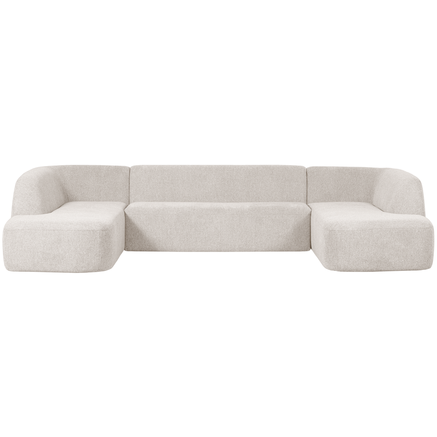 Sofa SLOPING, U formos, perlo spalva