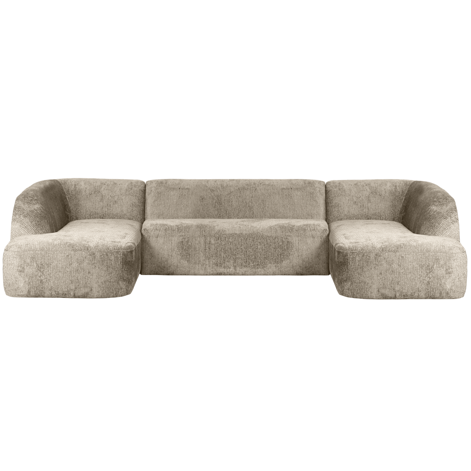 Sofa SLOPING, U formos, velvetinė Wheatfield