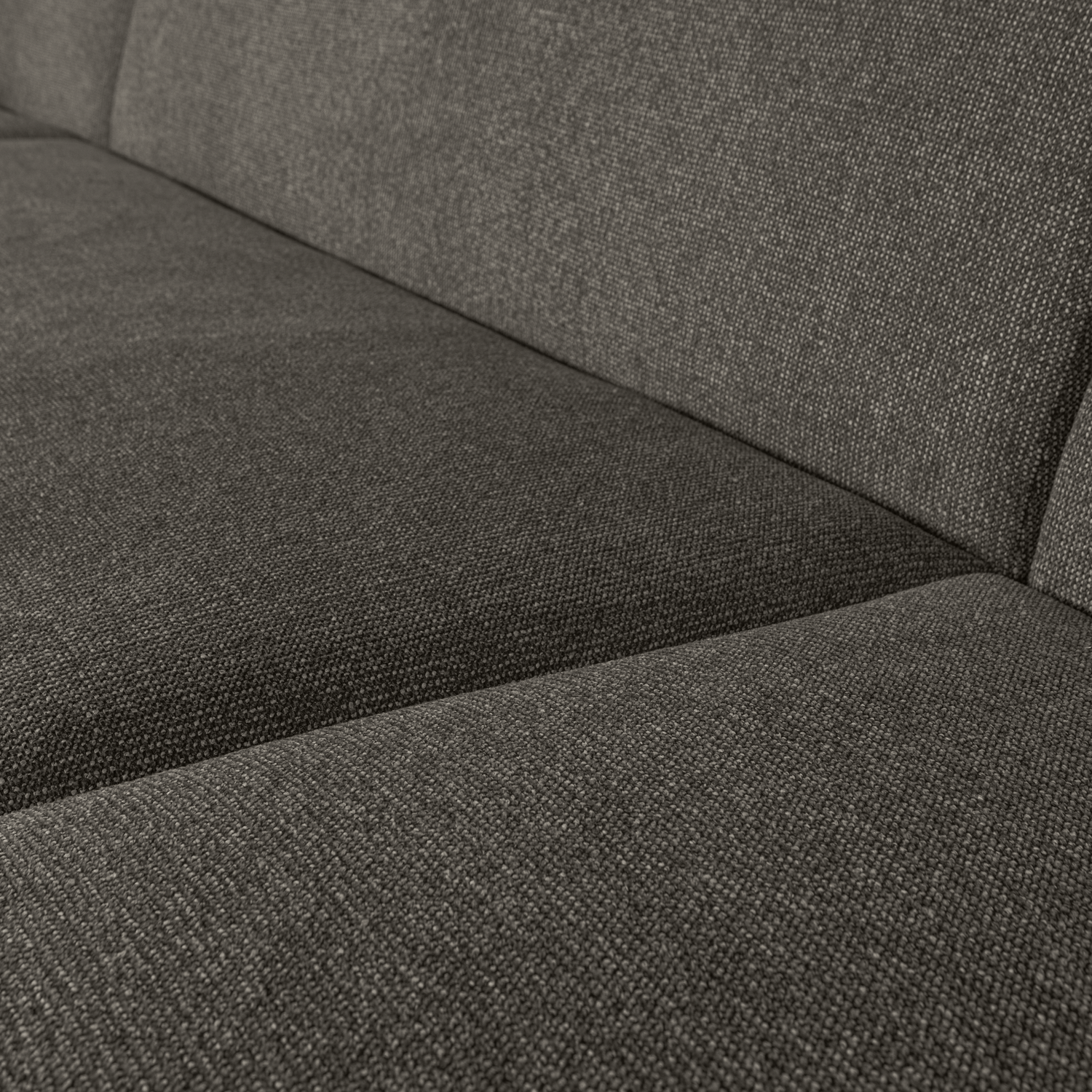 U-shaped SLOPING, velvet, grey/black melange