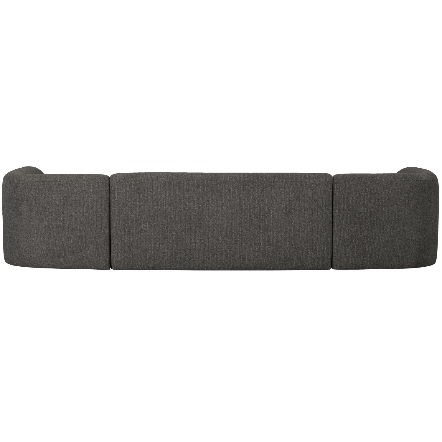 U-shaped SLOPING, velvet, grey/black melange