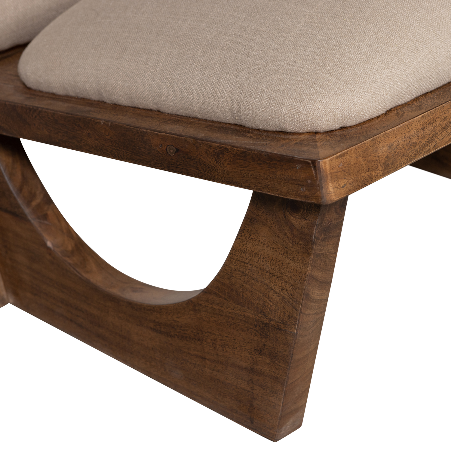 Fotelis OPULENT, bouclé ir akacijos mediena