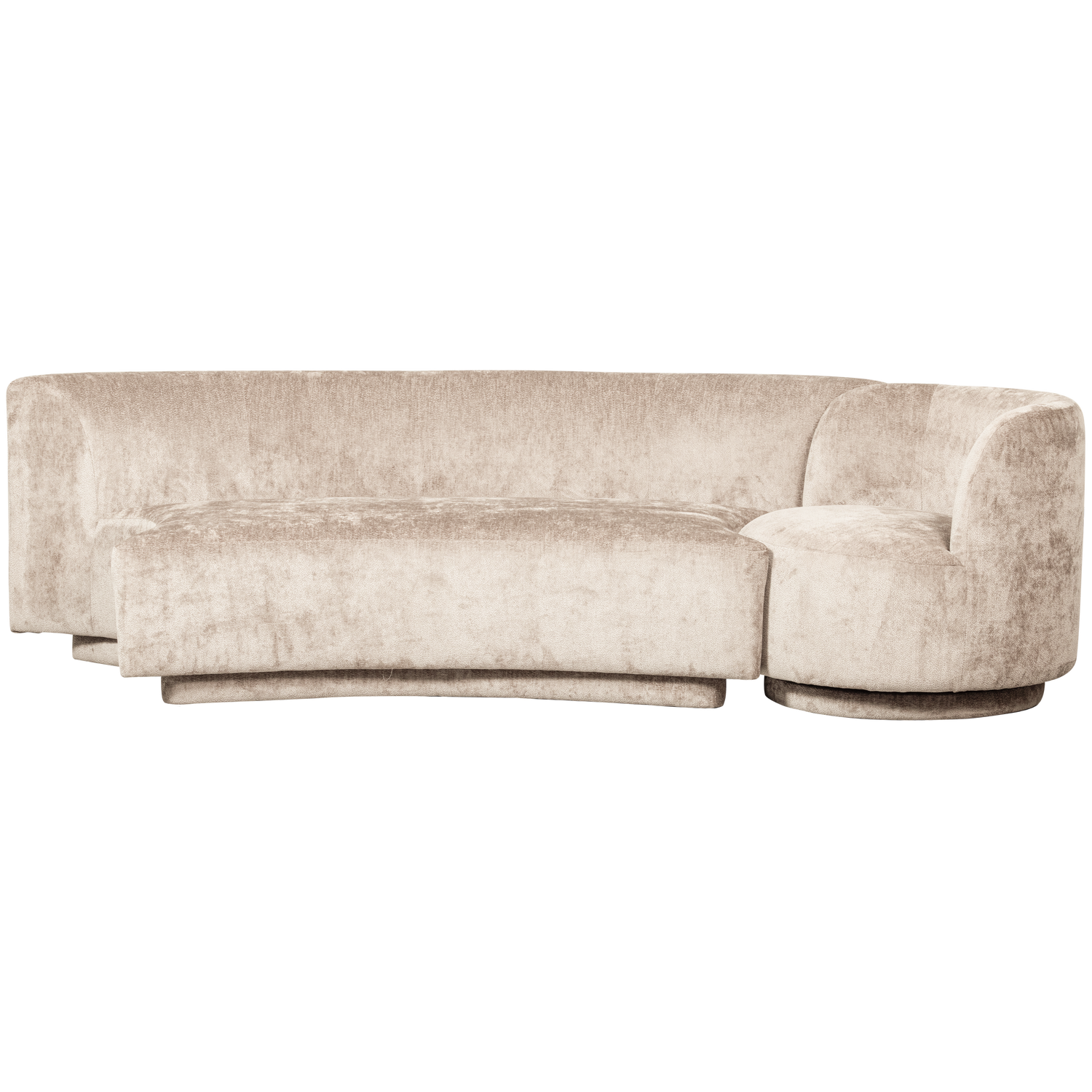 Fotelis POPULAR, veliūras, natūralus