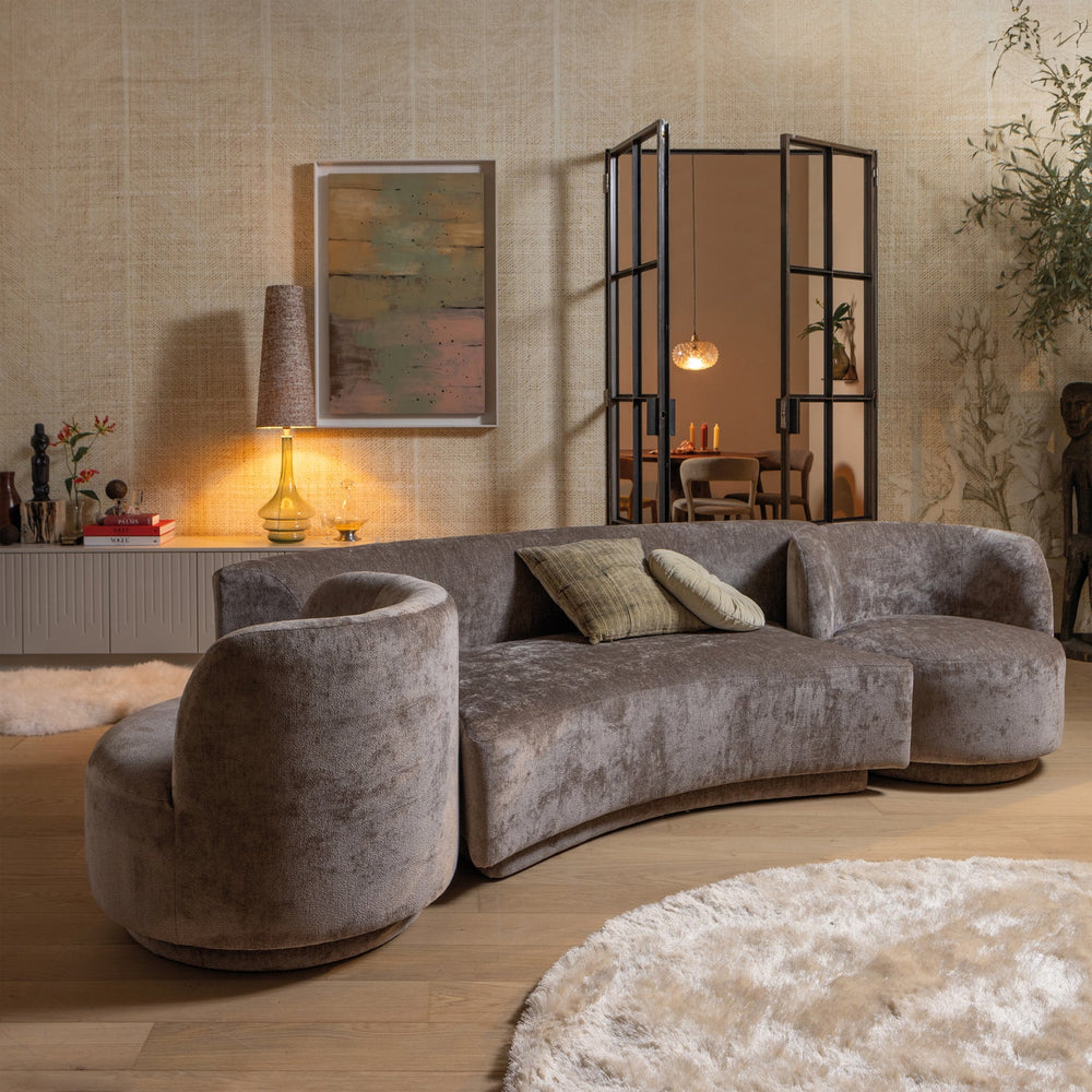 + Foteliai SOFA COMBI-POPULAR, pilkai ruda