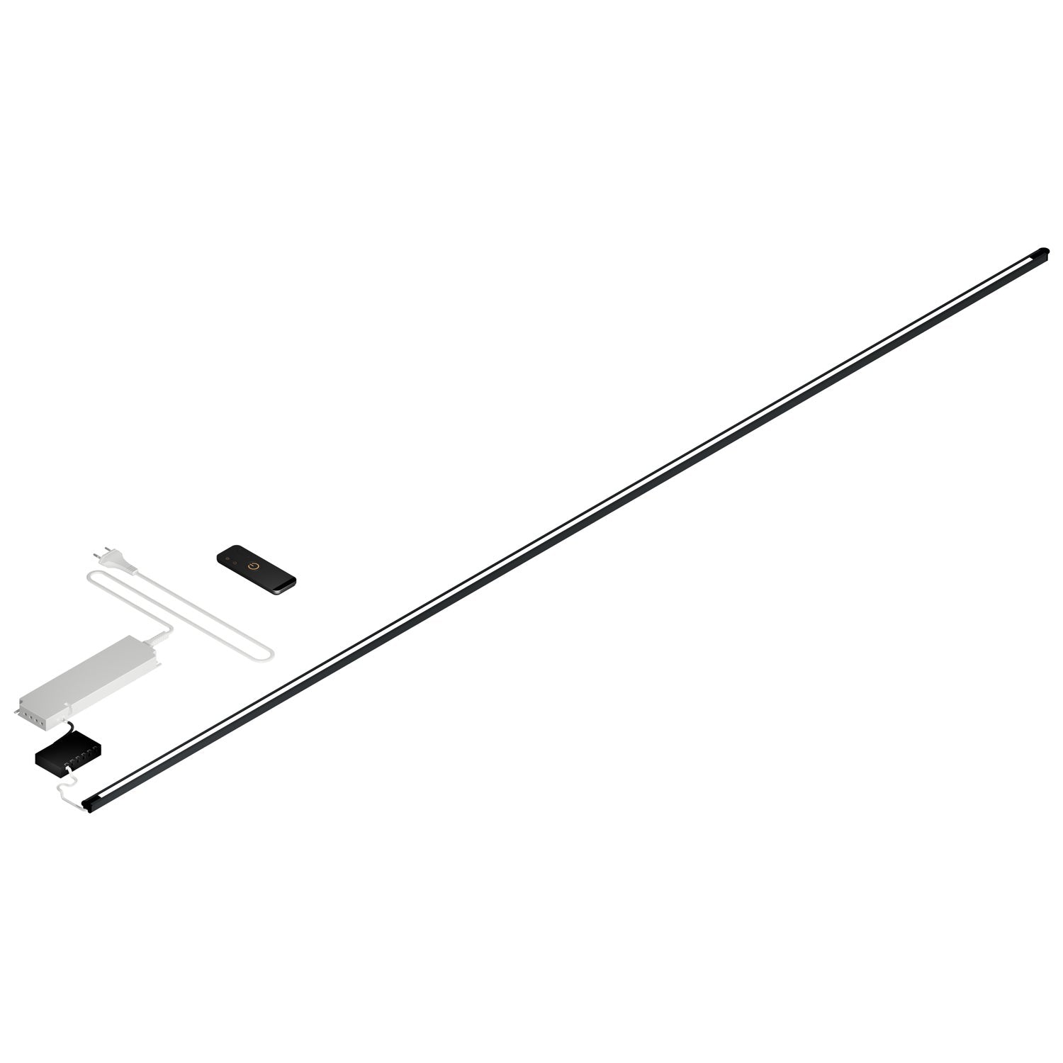 LED sloksnes komplekts, melnbalts, 170 cm