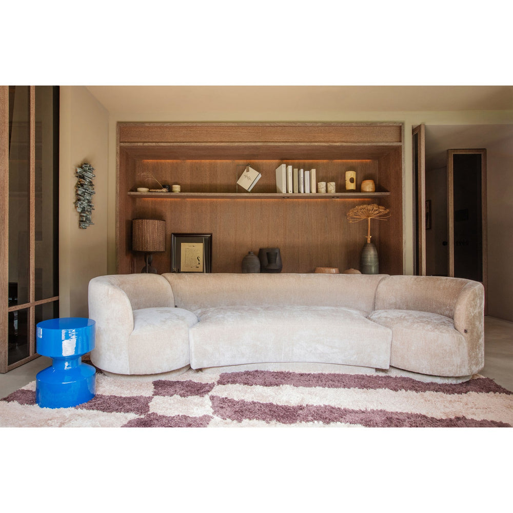 + Fotelis + Pufas SOFA COMBI-POPULAR, natūrali