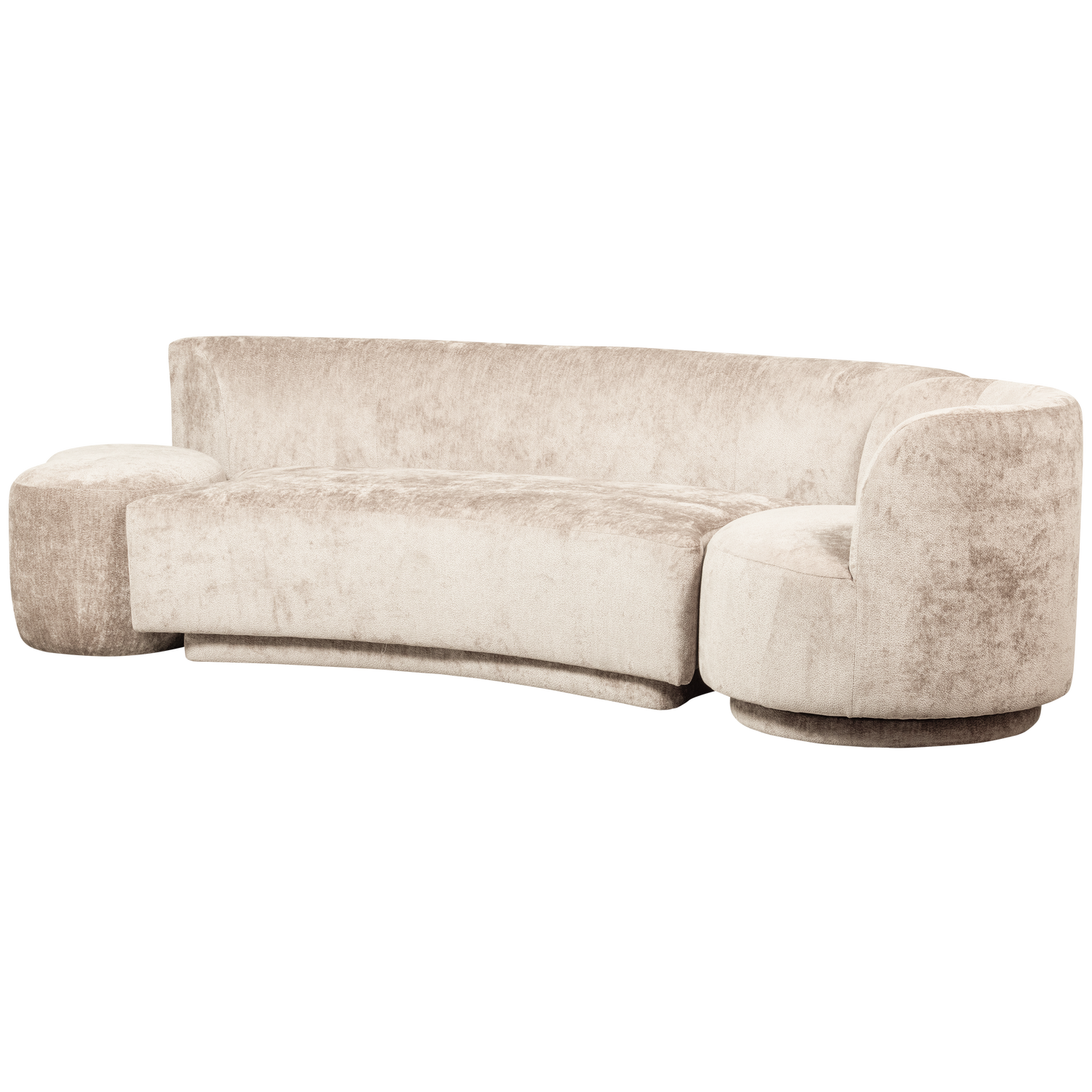 + Fotelis + Pufas SOFA COMBI-POPULAR, natūrali