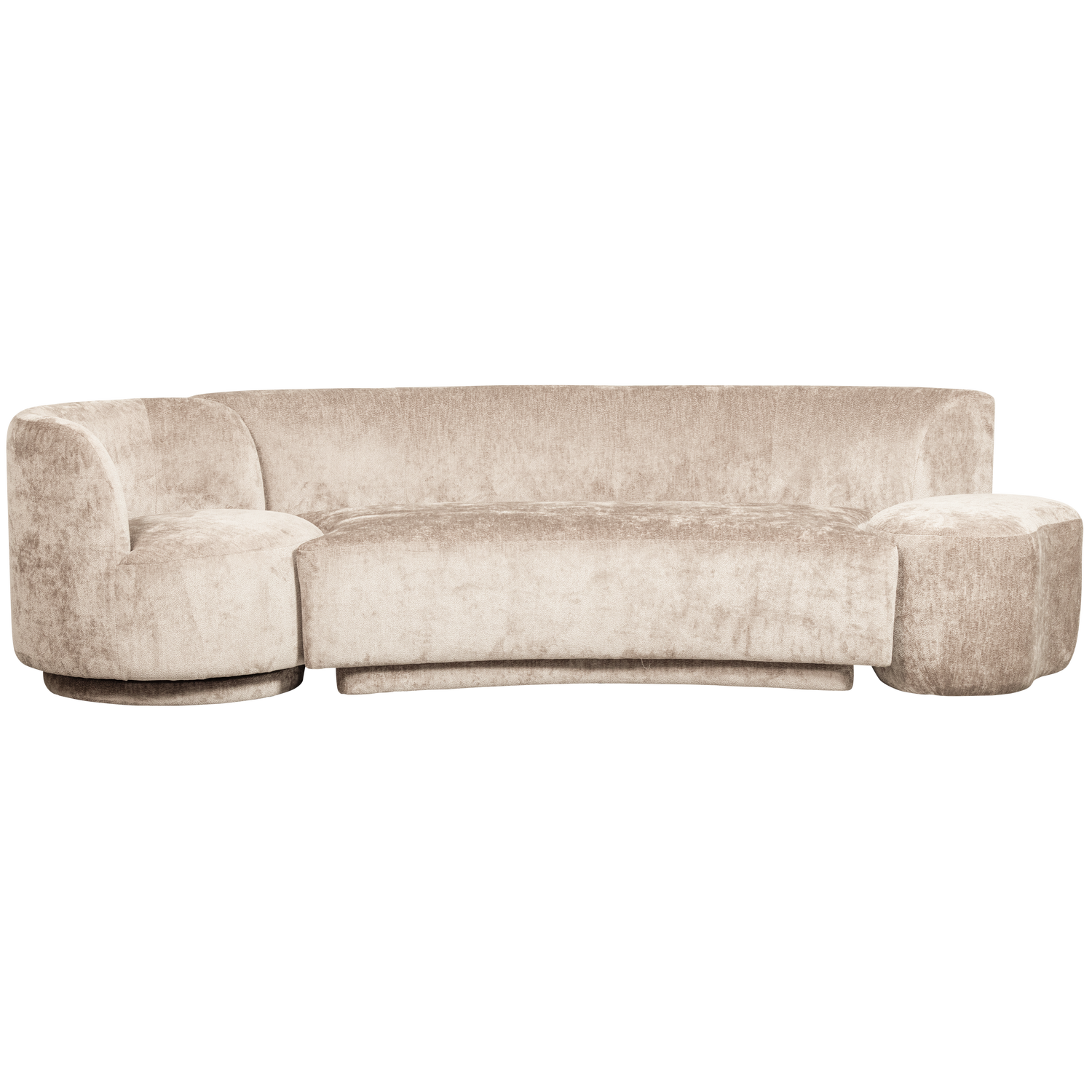+ Fotelis + Pufas SOFA COMBI-POPULAR, natūrali