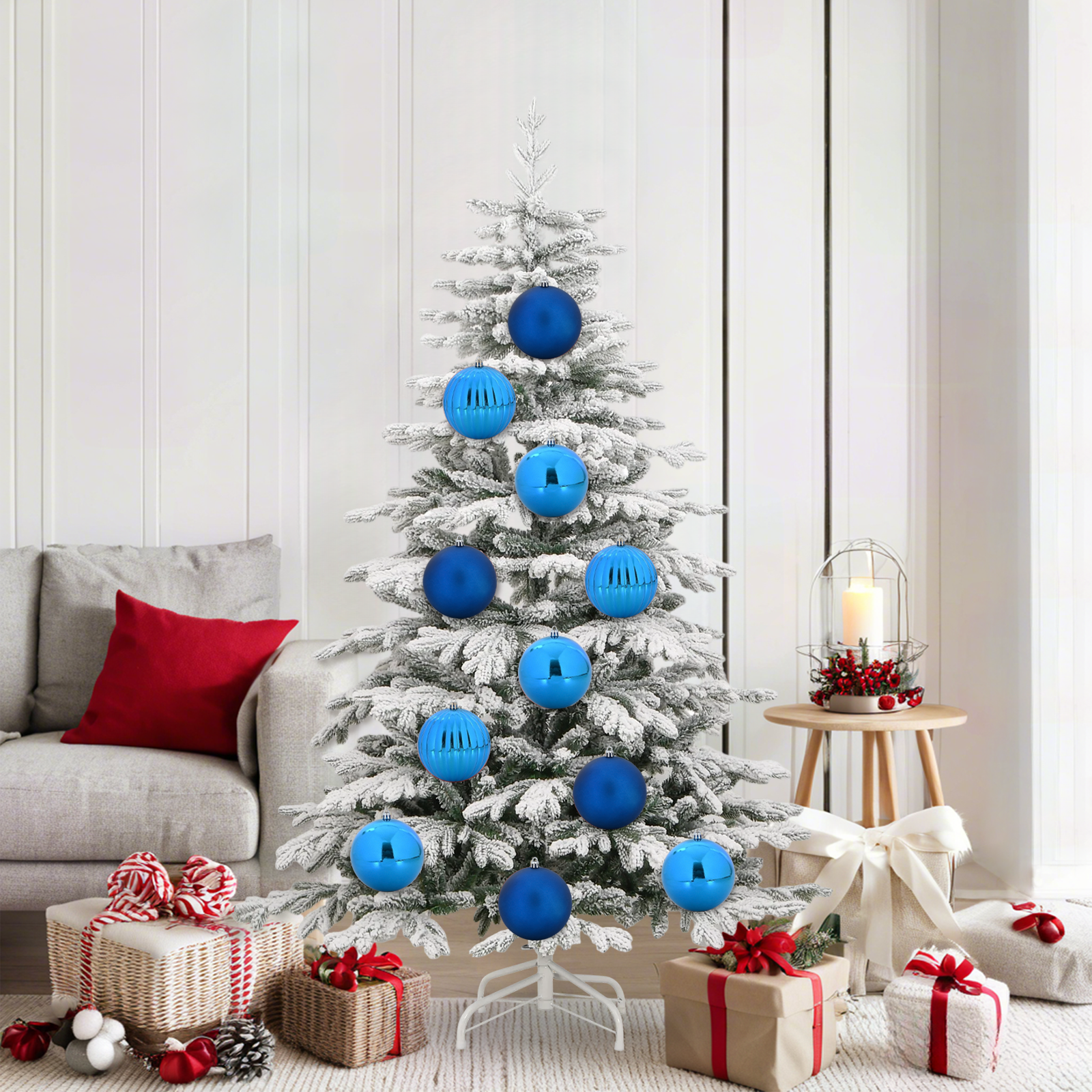 Christmas Hamper Set 9 pcs Blue Plastic