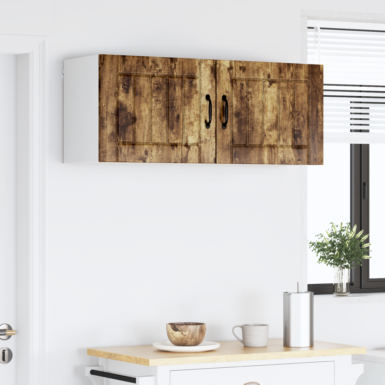 Virtuvės sieninė spintelė 2 pcs Rūkyta ąžuolas 50 x 31 x 40 cm
