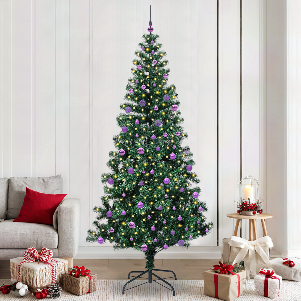 Artificial pre-lit Christmas tree WINTER MEADOW, Green 240 cm.