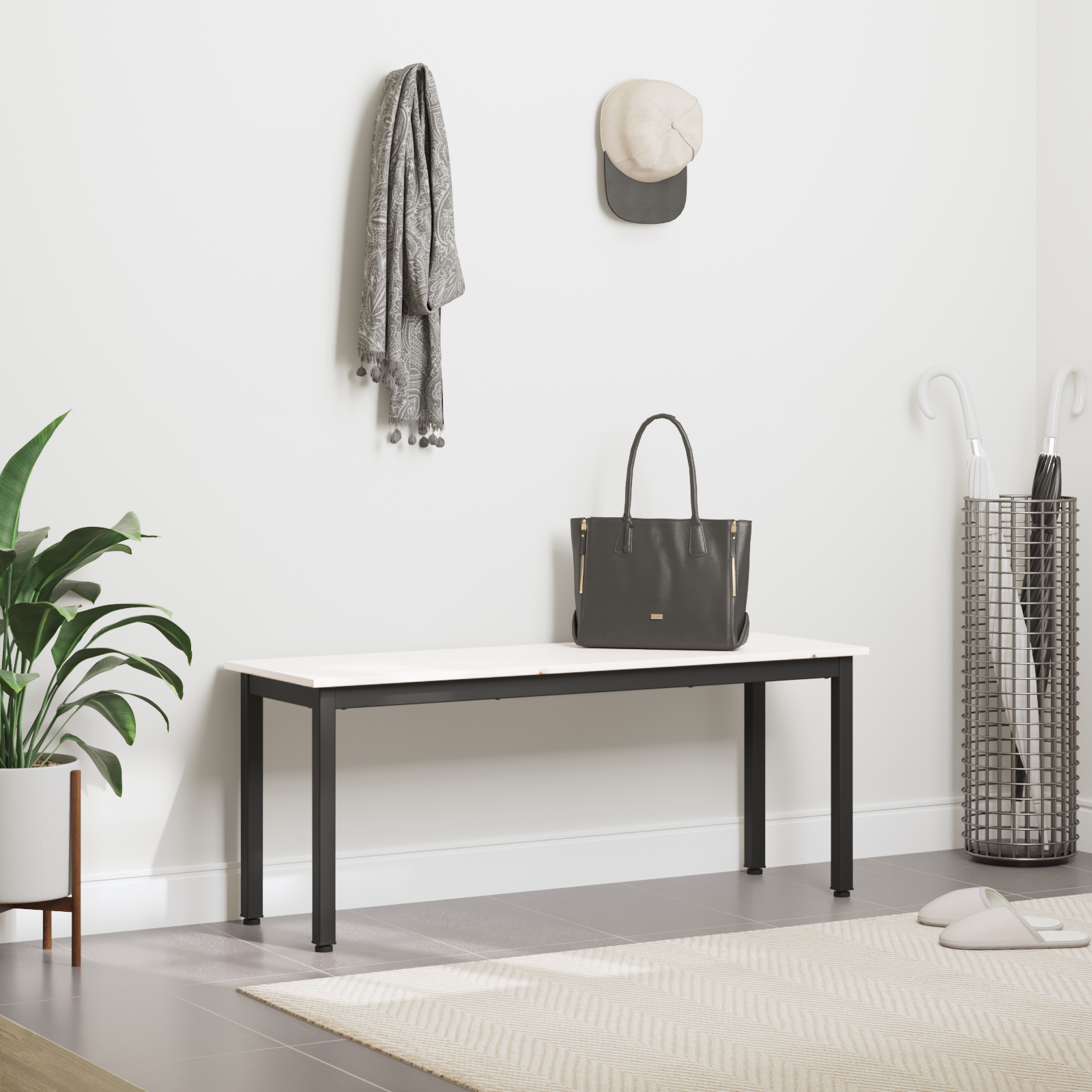 suoliukas Balta 110 x 35 x 45 cm Kietos pušies mediena