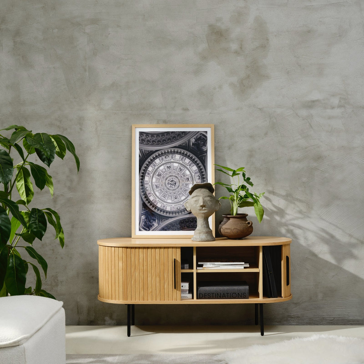TV spintelė HALDOR, 120 cm, ąžuolas