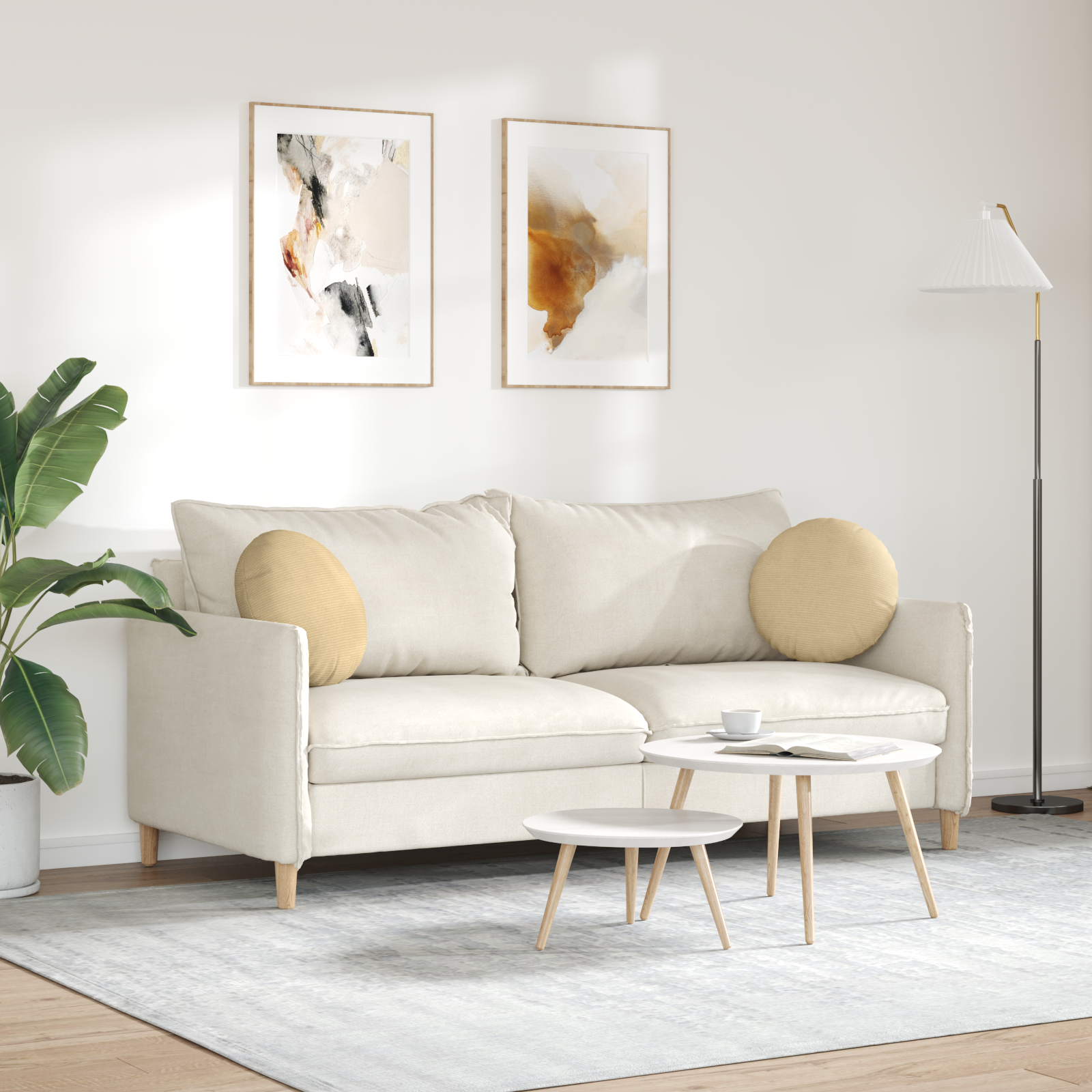 Sėdynių pagalvėlės 2 pcs Pilkai žalia Ø 40 cm
