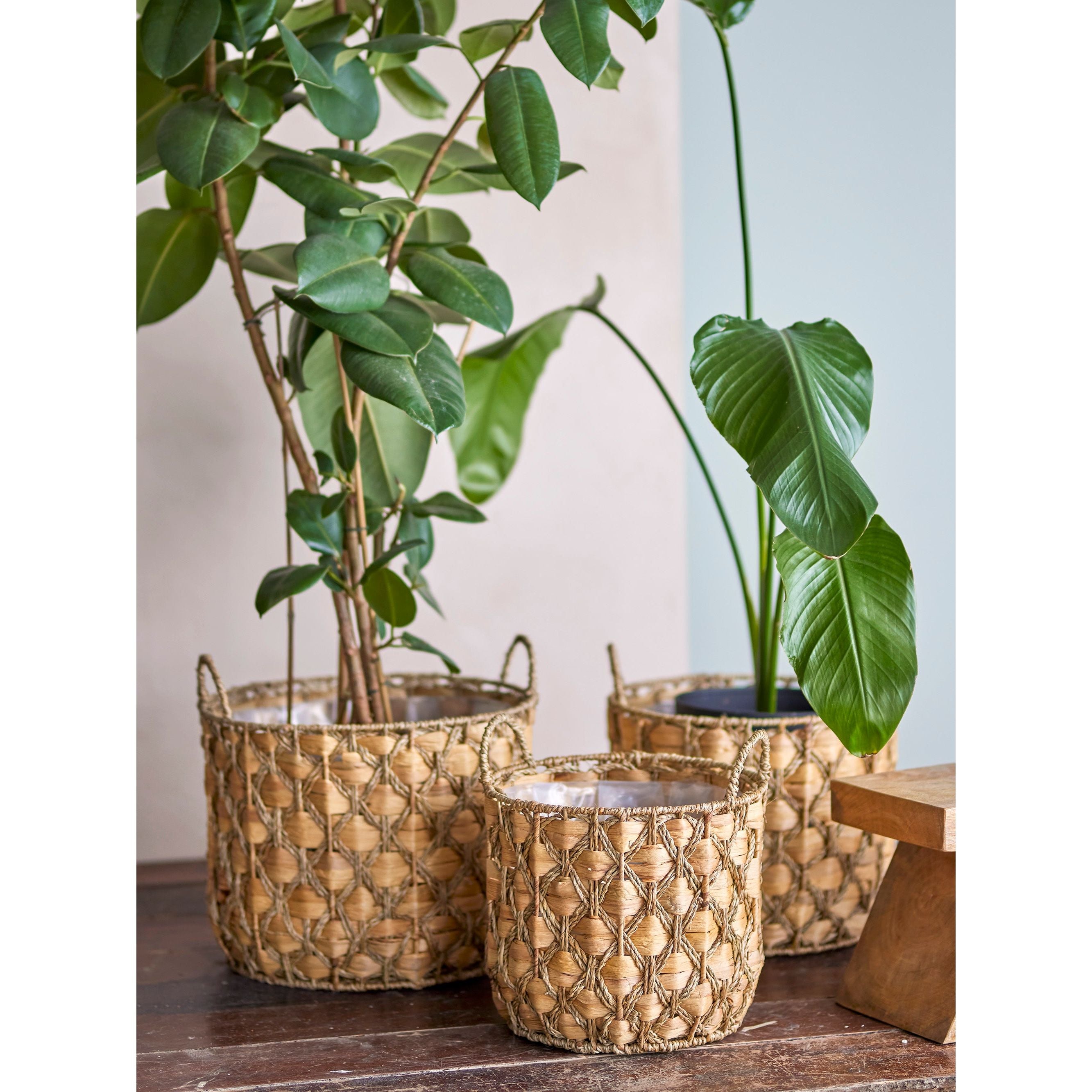 Krepšių rinkinys JOLEEN, natūralus, 3 vnt.