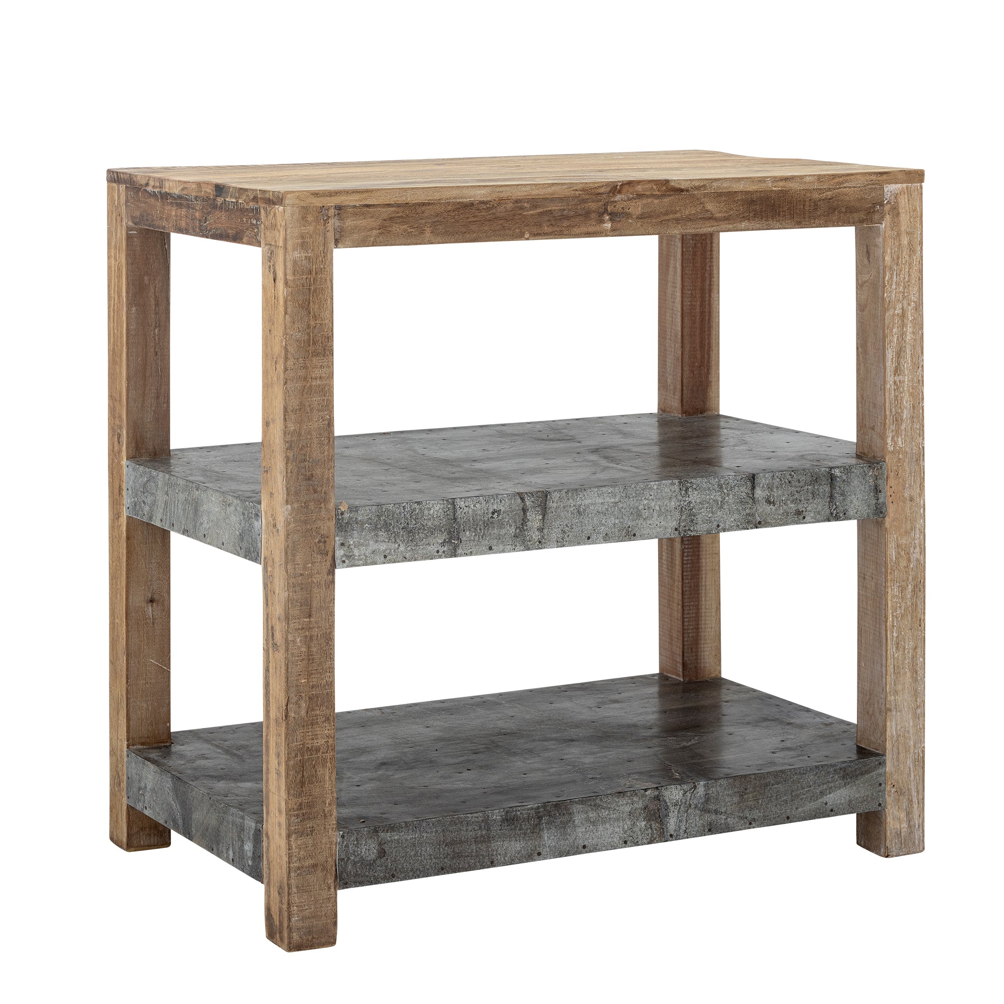 Knygų lentyna REUBEN, ruda, perdirbta mediena