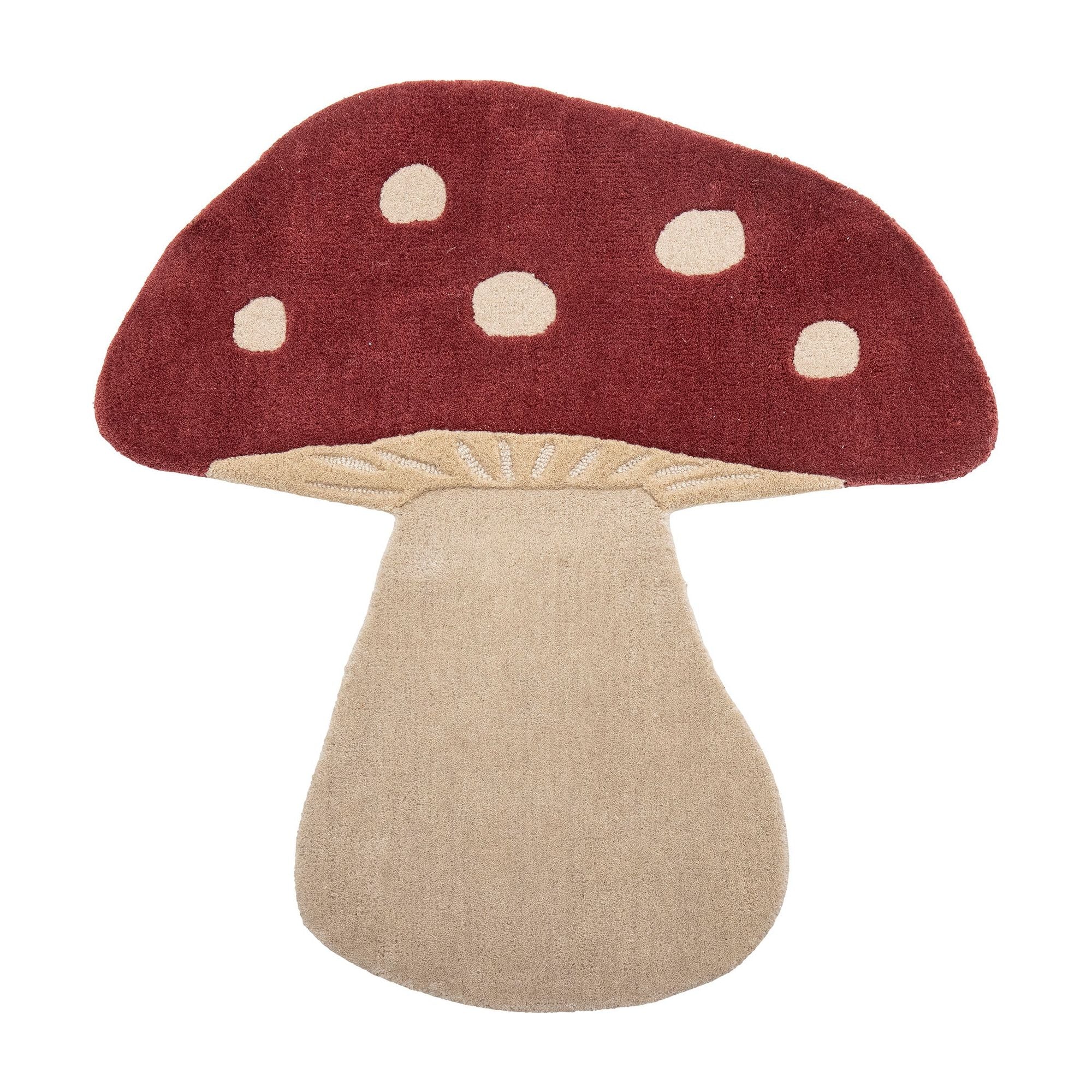 Kilimas MUSHROOM, raudonas, vilna
