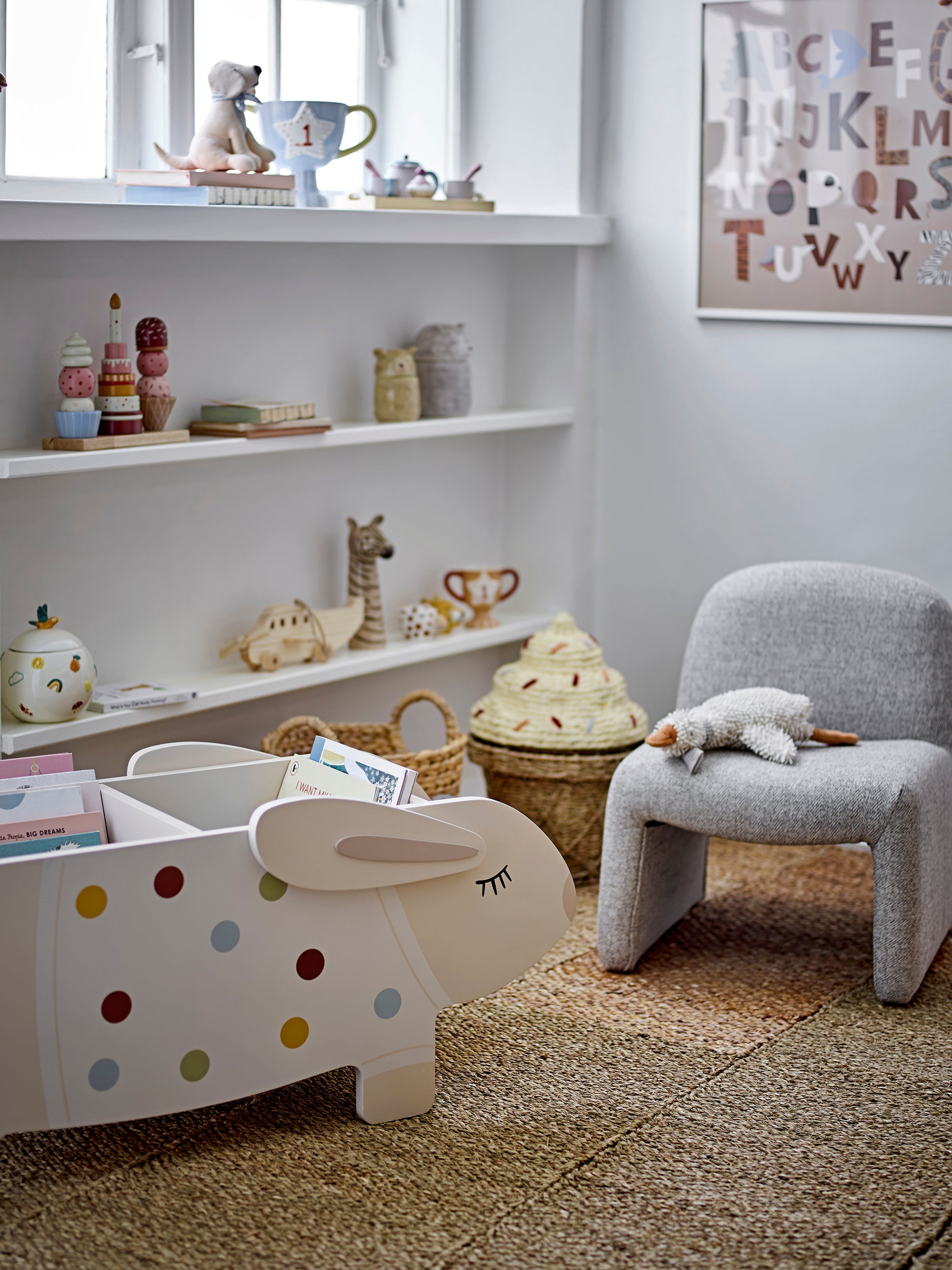 VILLJA knygų stovas vaikams, baltas