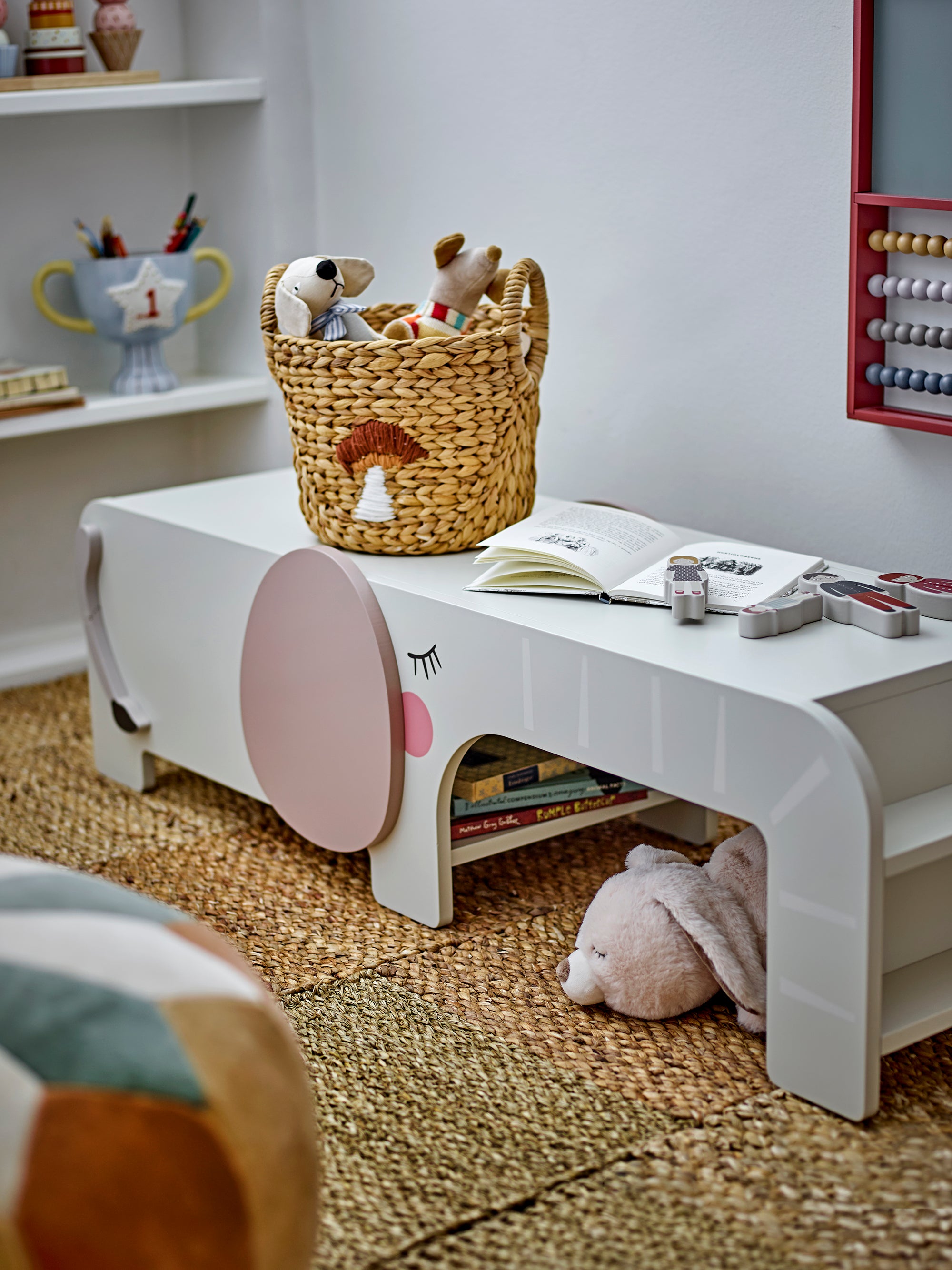 Vaikiškas suoliukas FERDINAND, pilkas, FSC® 100% MDF