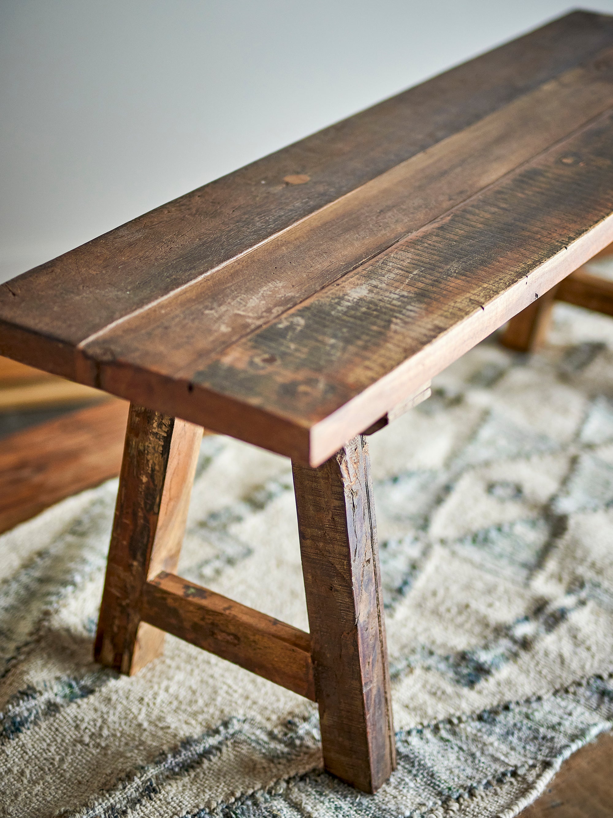 BROSSE bench, brown wood