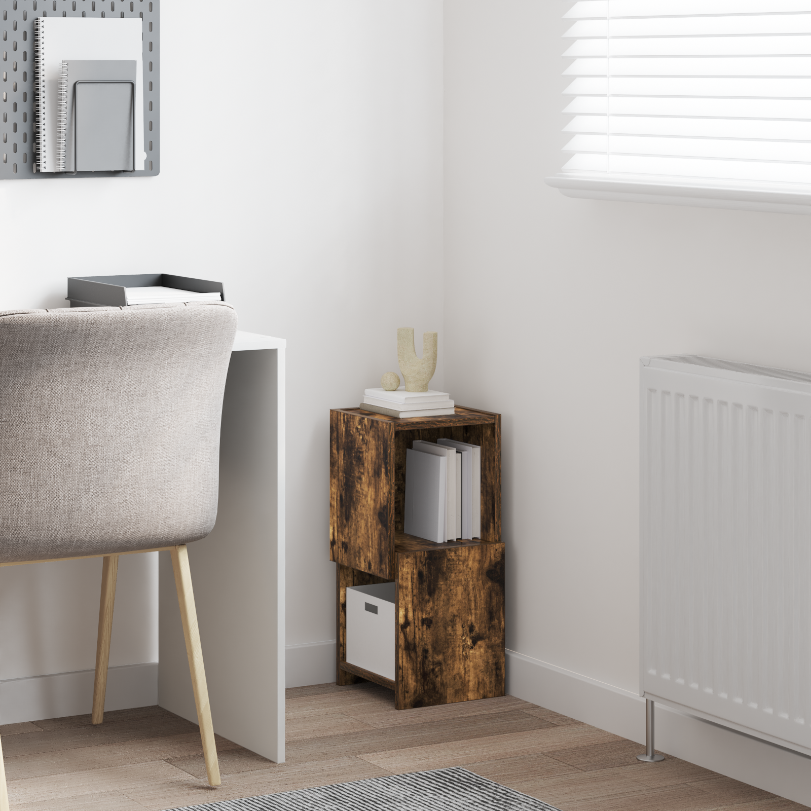 Corner Cabinet White 25.5x25x55cm Engineered wood