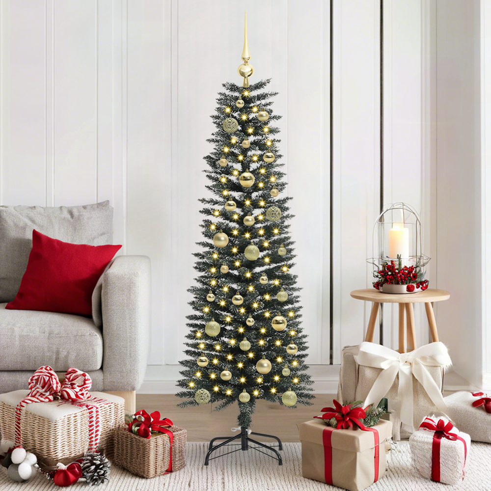 Artificial Christmas tree MEADOW HORIZON, with 150 LED, Green 43 x 43 x 150 cm.