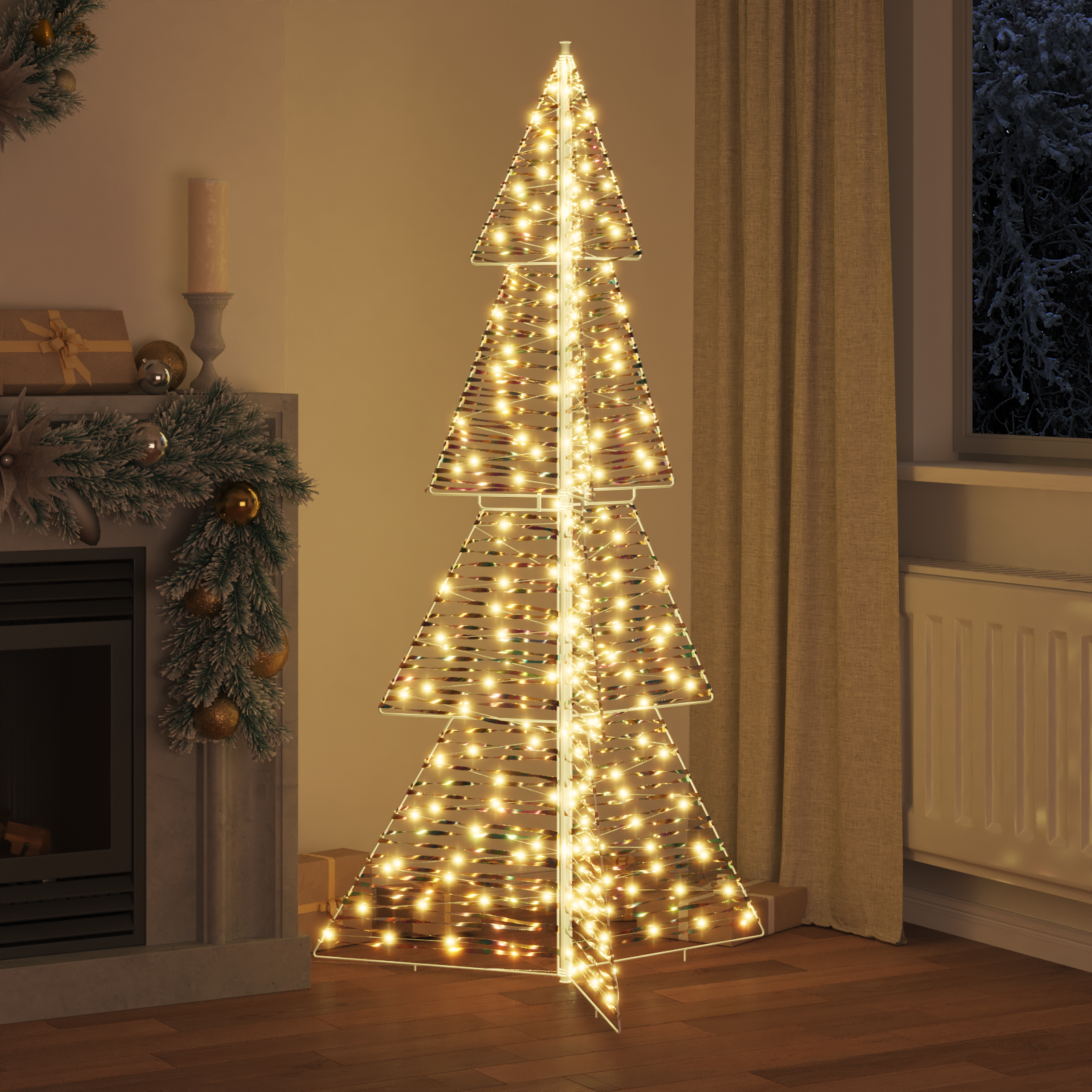 Kalėdų eglutė su 240 LED Šilta balta 180 cm PET